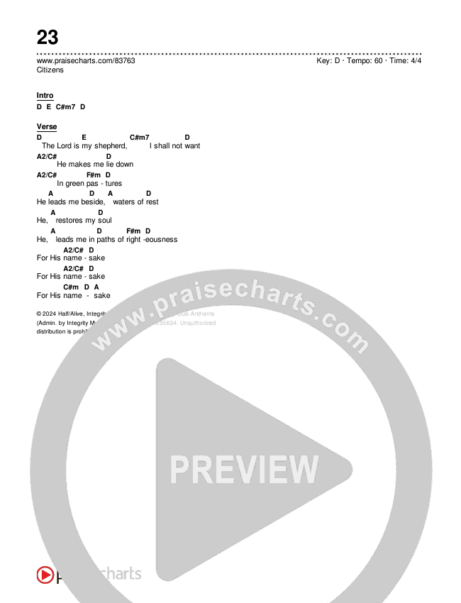 23 Chord Chart (Citizens)