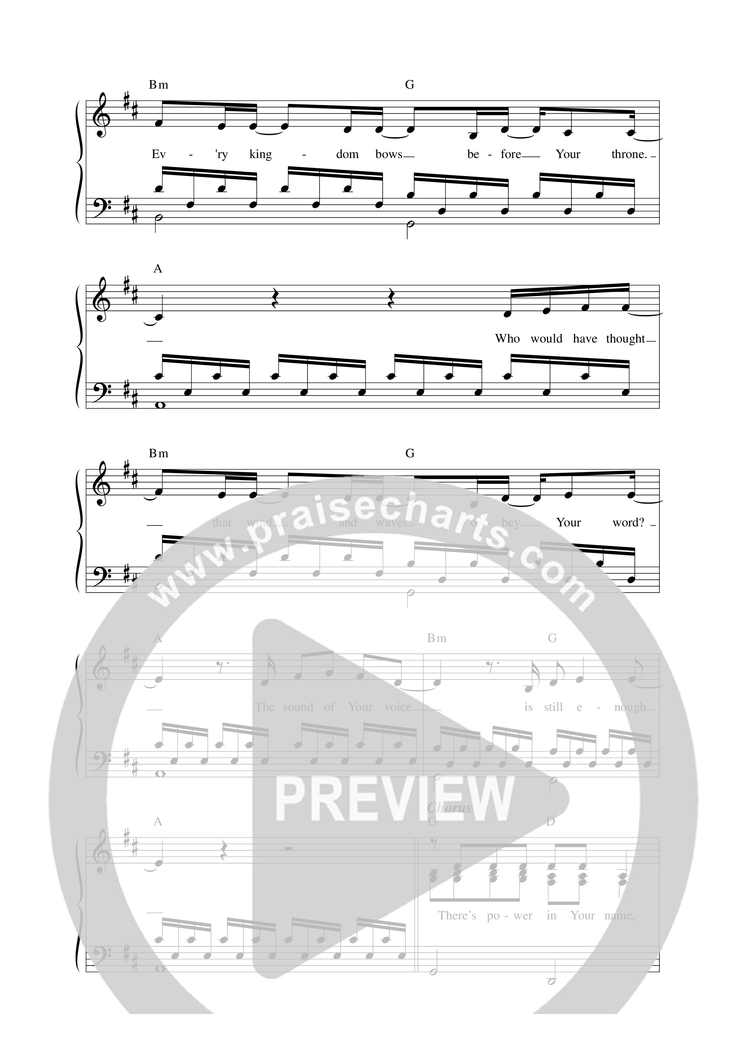 Power In Your Name Lead Sheet Melody (ICF Worship)