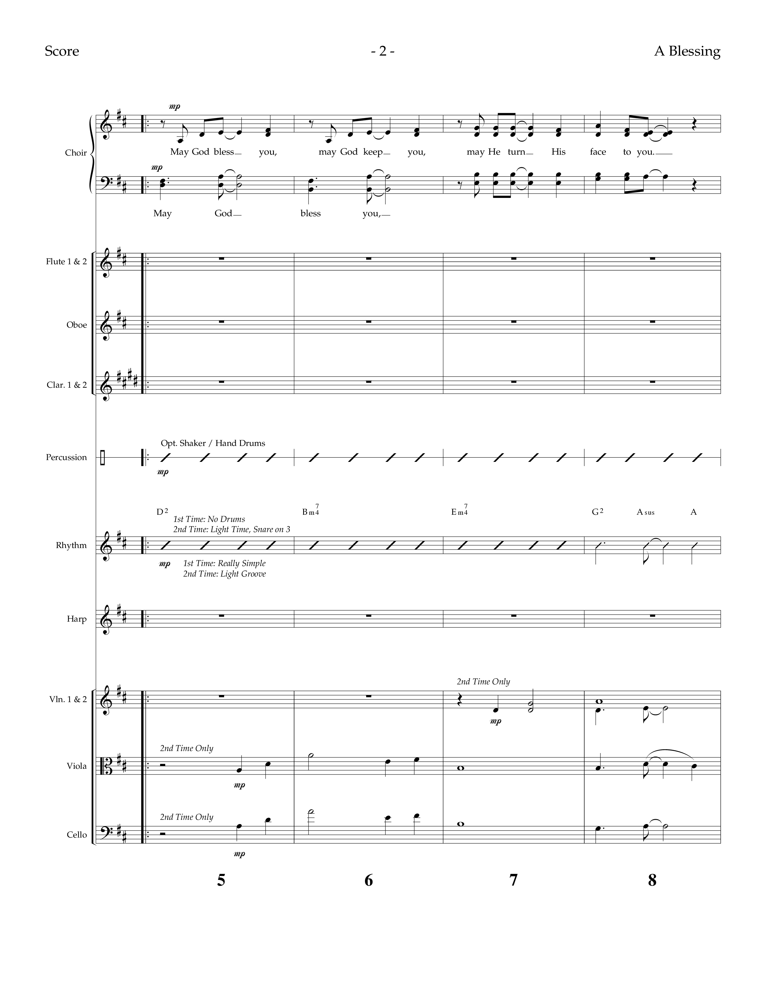 A Blessing (Choral Anthem SATB) Orchestration (Lifeway Choral / Arr. Dennis Allen)