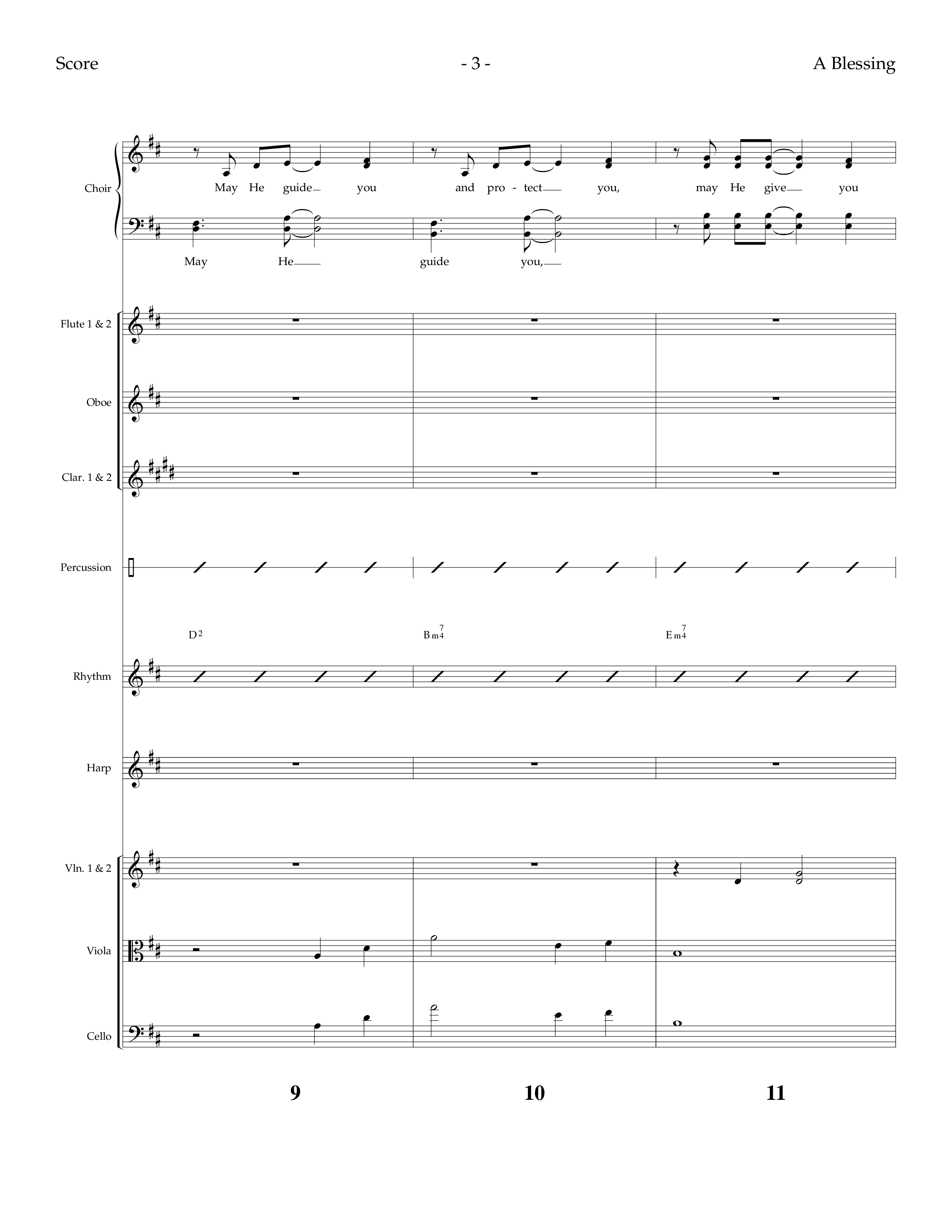 A Blessing (Choral Anthem SATB) Orchestration (Lifeway Choral / Arr. Dennis Allen)