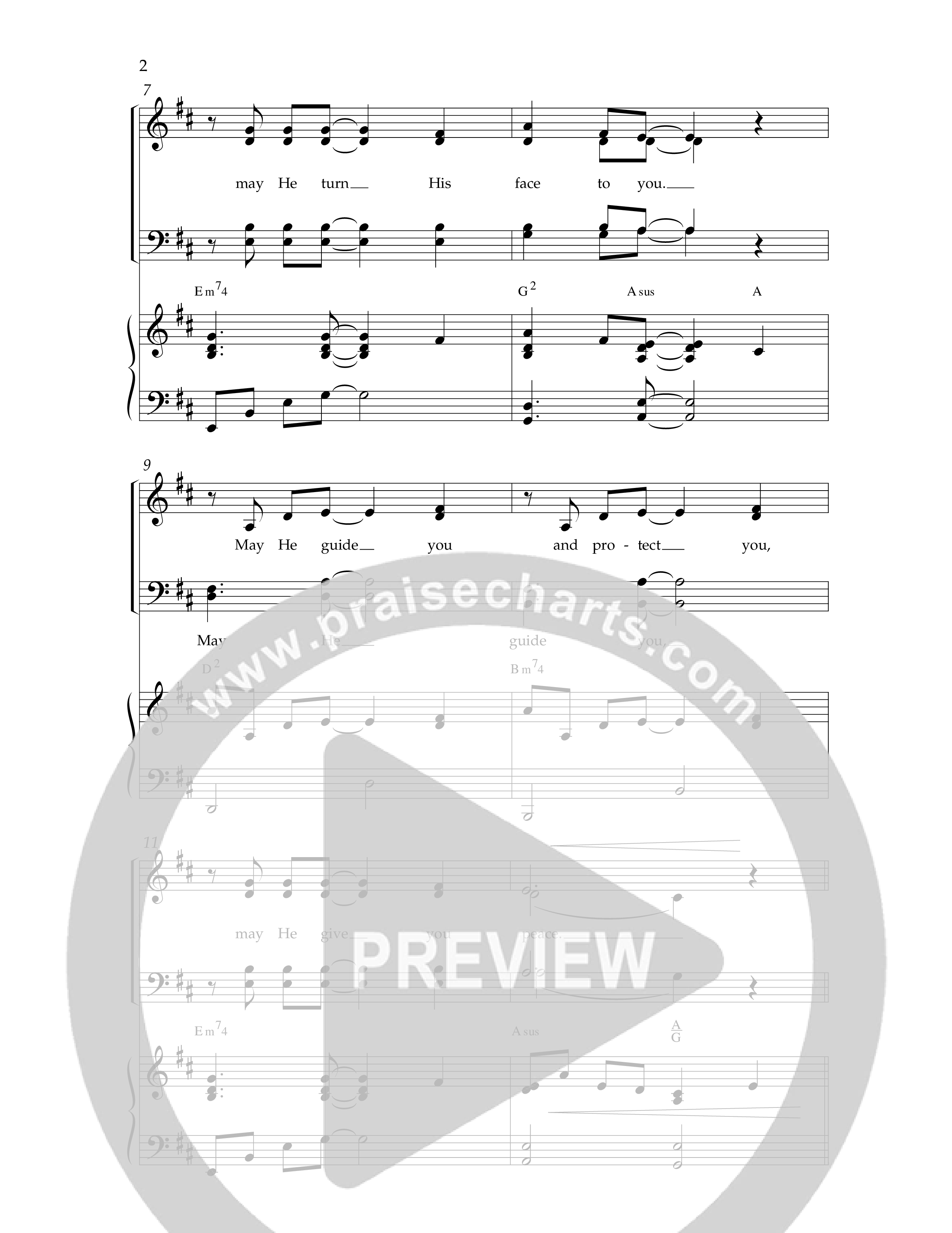 A Blessing (Choral Anthem SATB) Anthem (SATB/Piano) (Lifeway Choral / Arr. Dennis Allen)