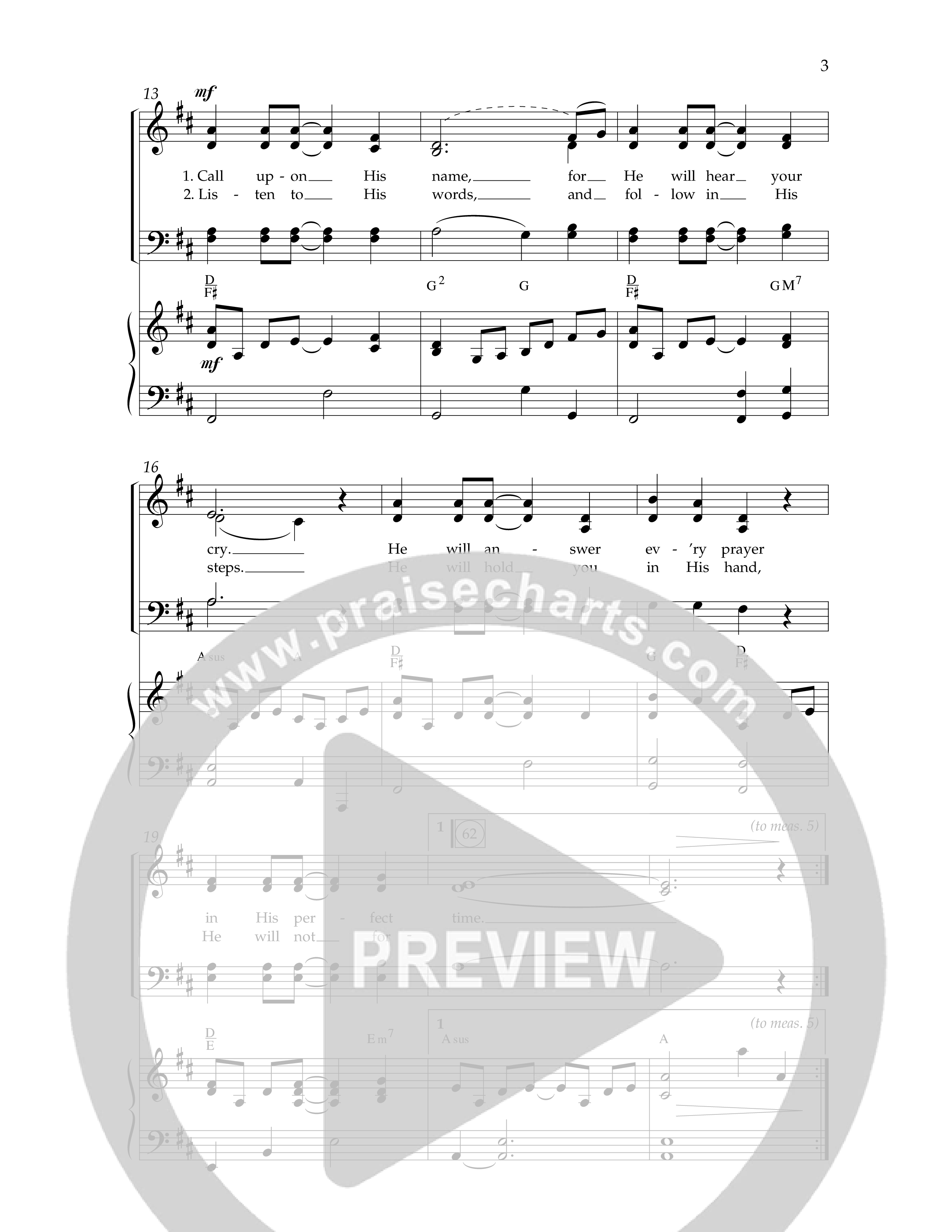 A Blessing (Choral Anthem SATB) Anthem (SATB/Piano) (Lifeway Choral / Arr. Dennis Allen)