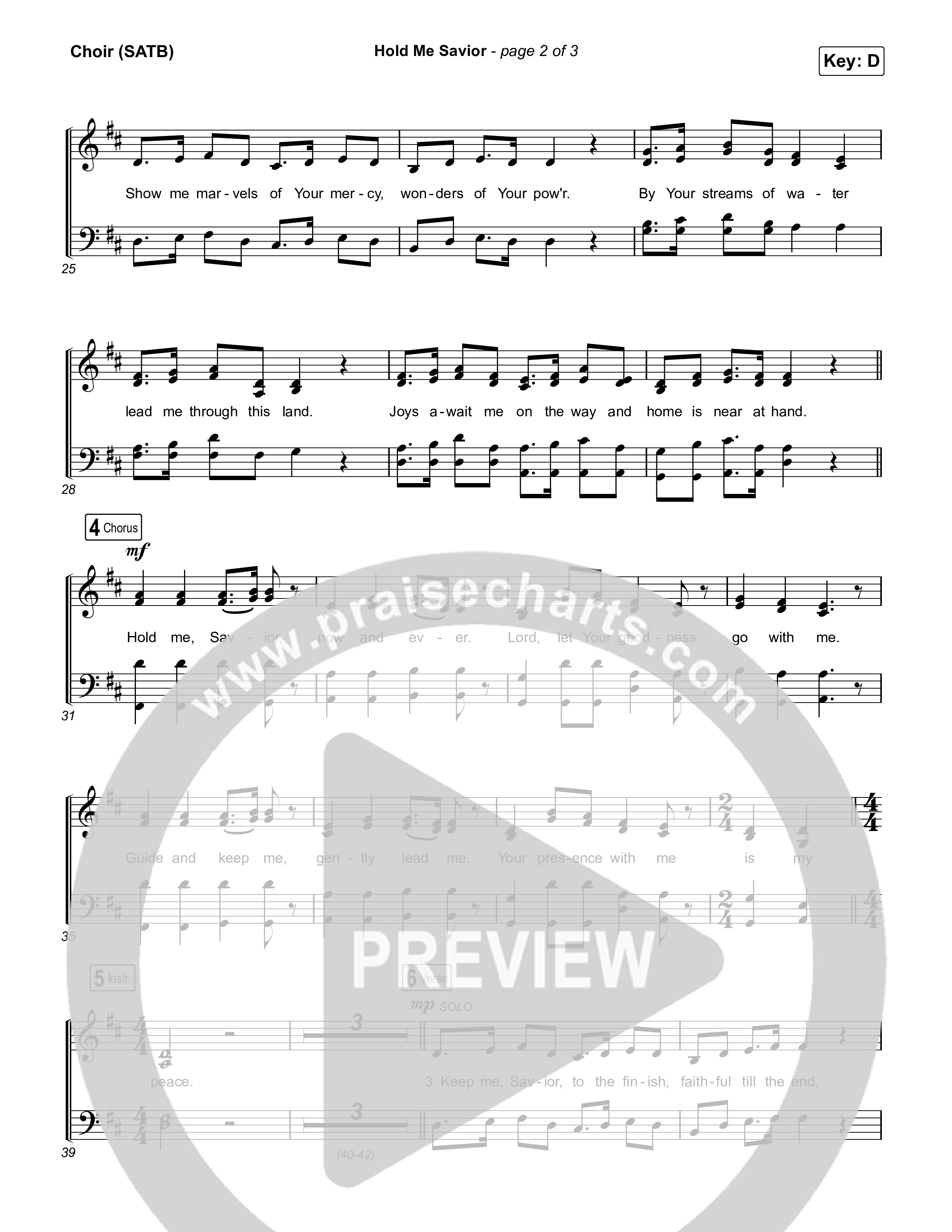 Hold Me Savior Choir Sheet (SATB) (Keith & Kristyn Getty)