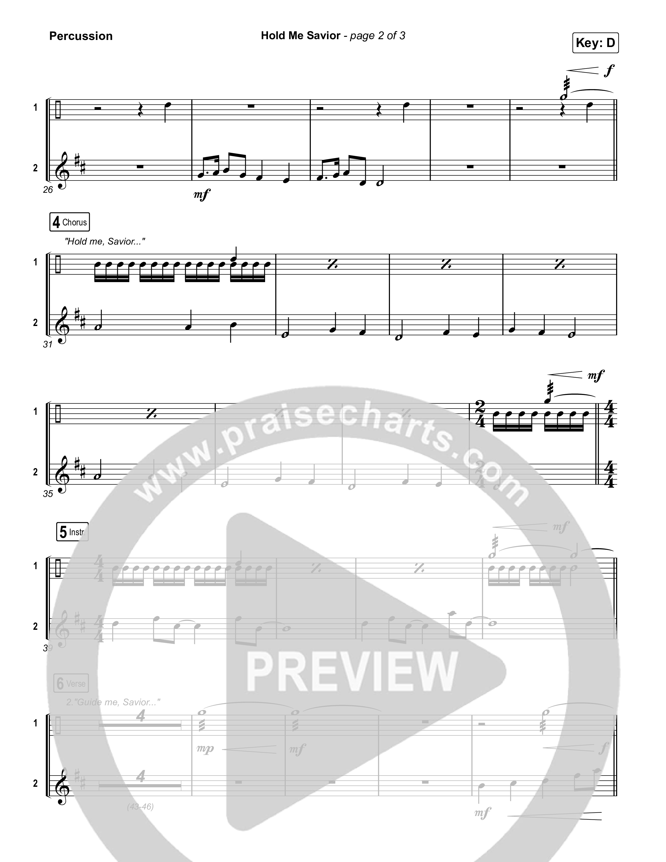 Hold Me Savior Percussion (Keith & Kristyn Getty)