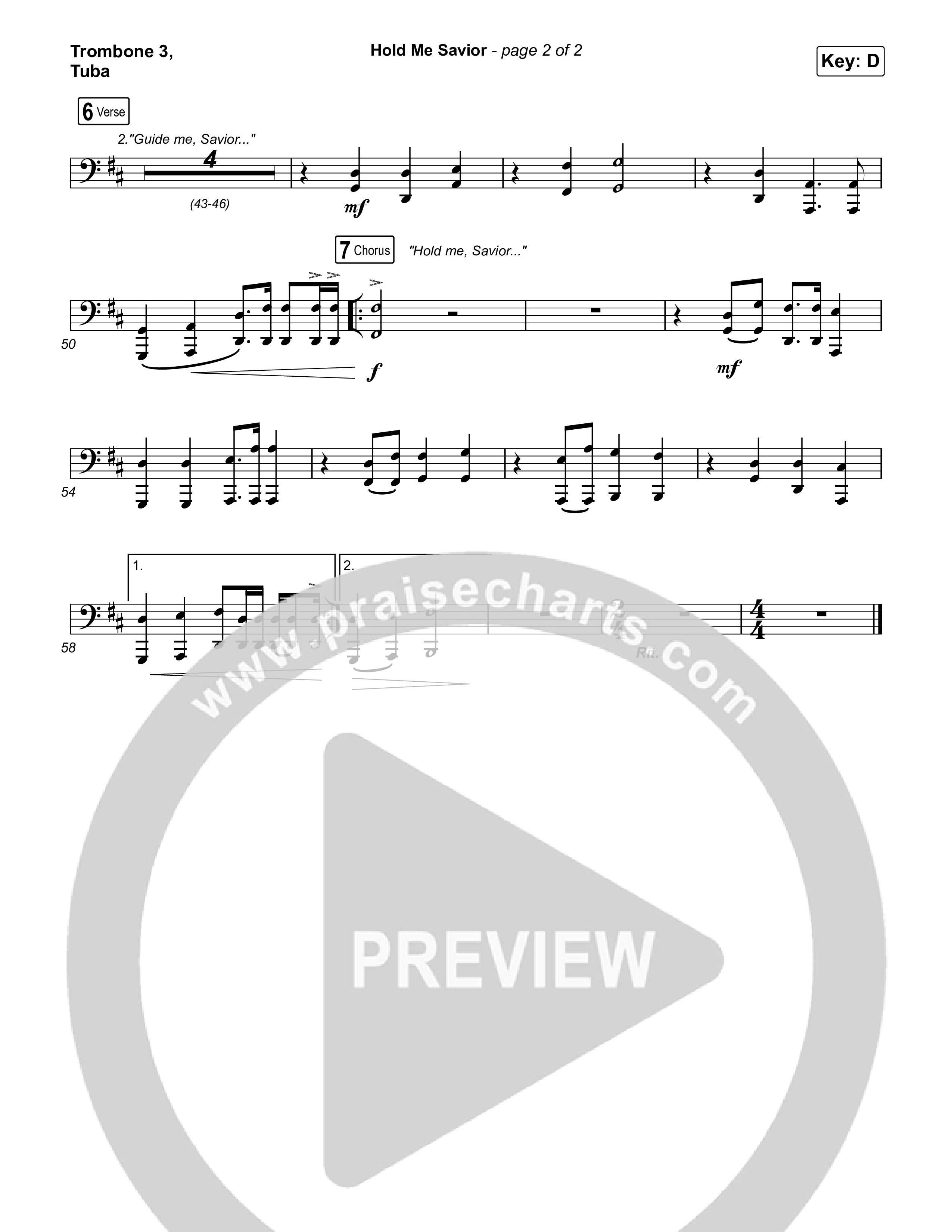 Hold Me Savior Trombone 3/Tuba (Keith & Kristyn Getty)