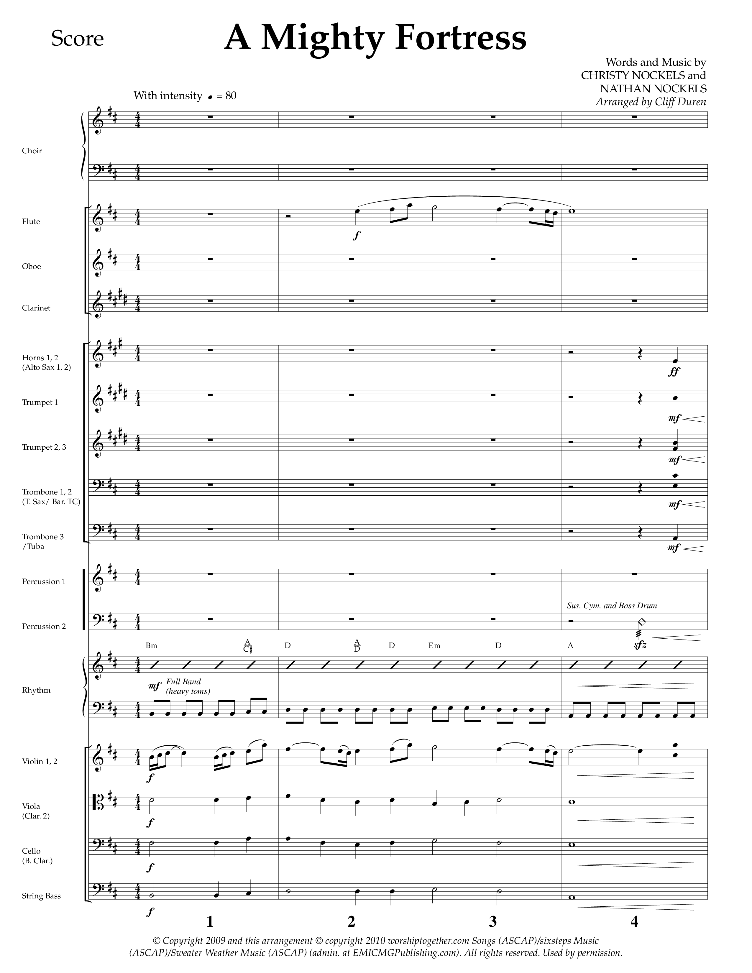 A Mighty Fortress (Choral Anthem SATB) Conductor's Score (Lifeway Choral / Arr. Cliff Duren)