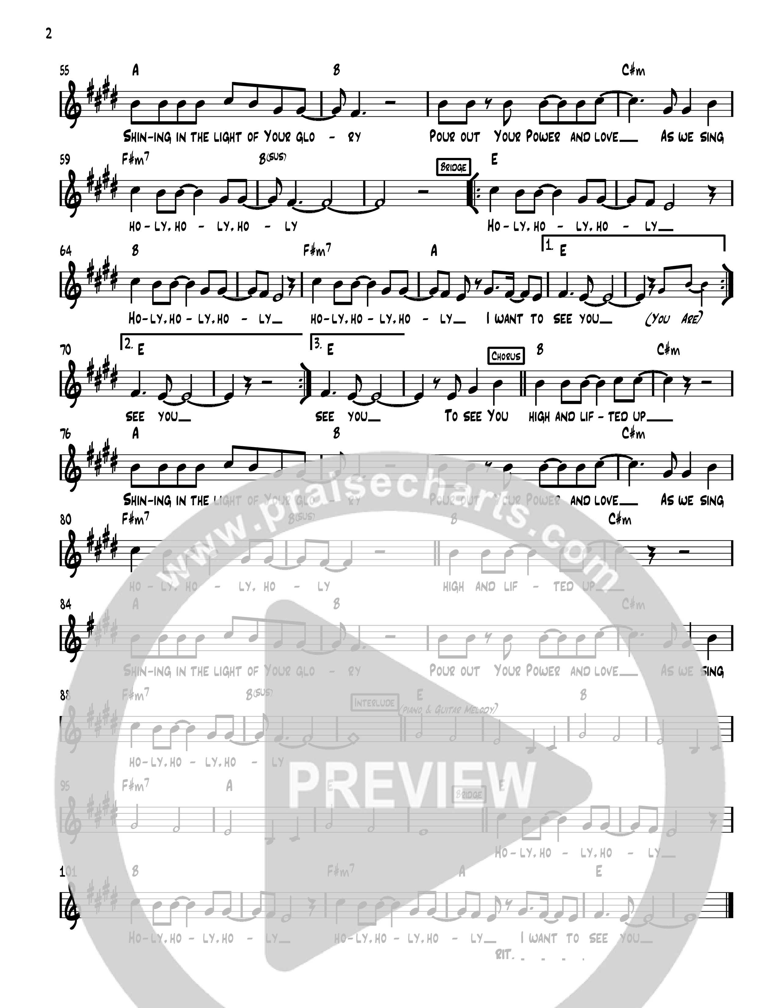 Open The Eyes Of My Heart (Live) Lead Sheet Melody (Worship Circle / Paul Baloche)