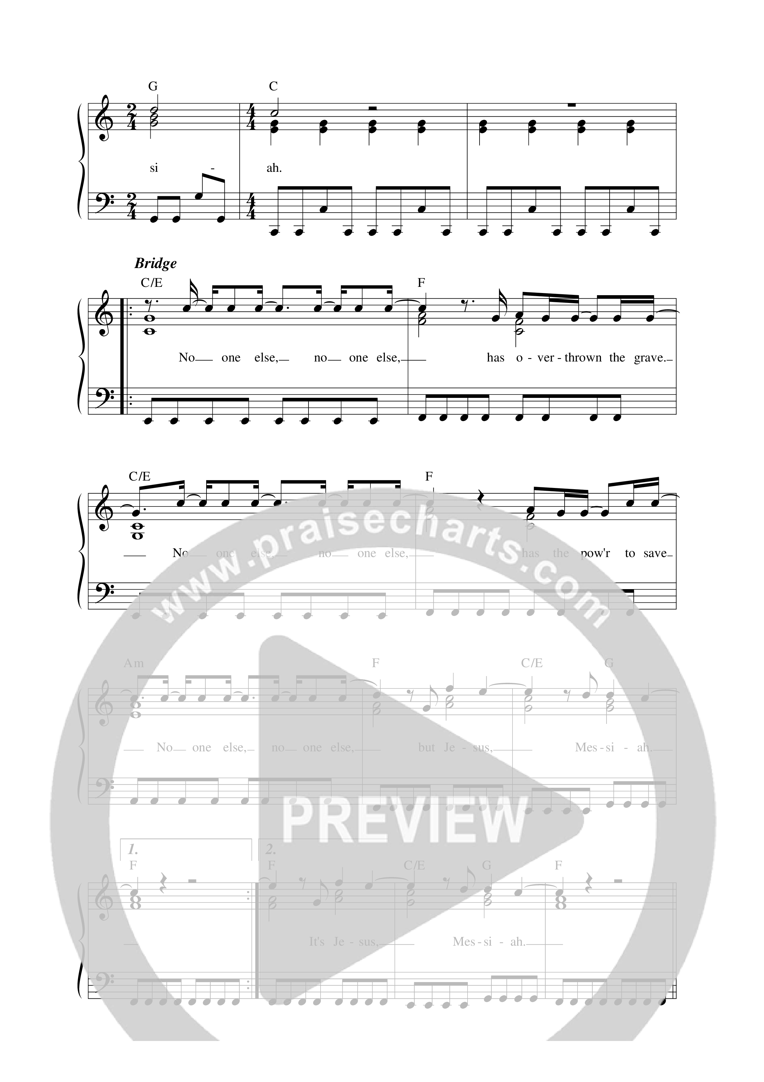 Messiah (Live) Lead Sheet Melody (New Life Worship / Micah Massey)