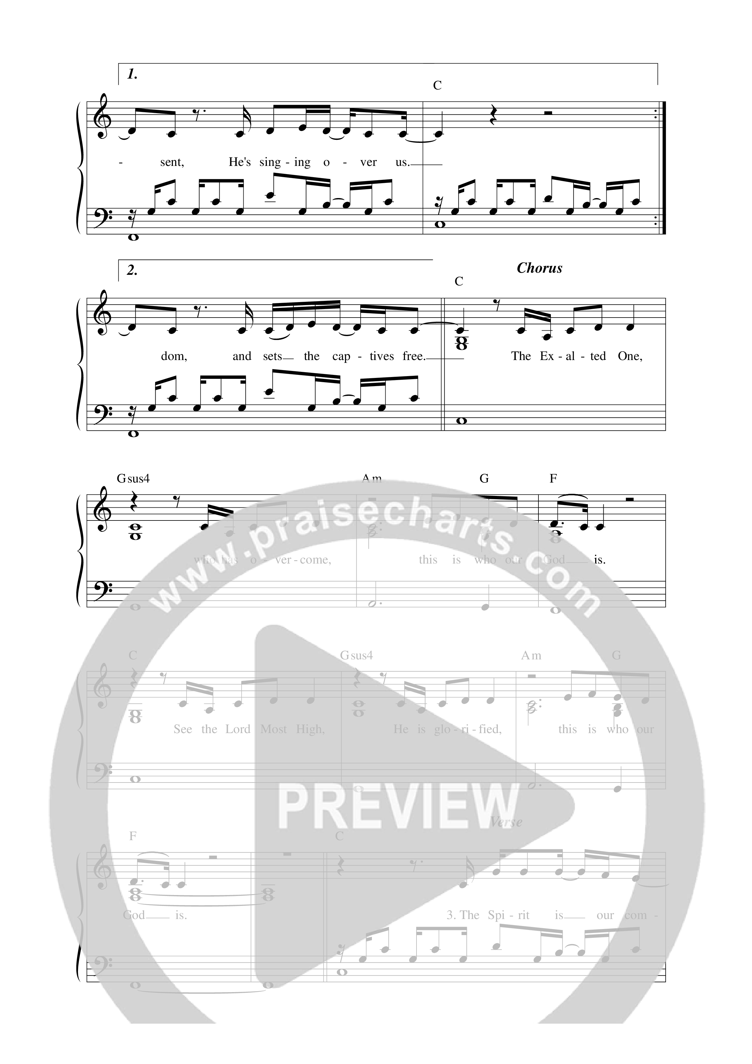 God Is (Live) Lead Sheet Melody (New Life Worship / Jon Egan)