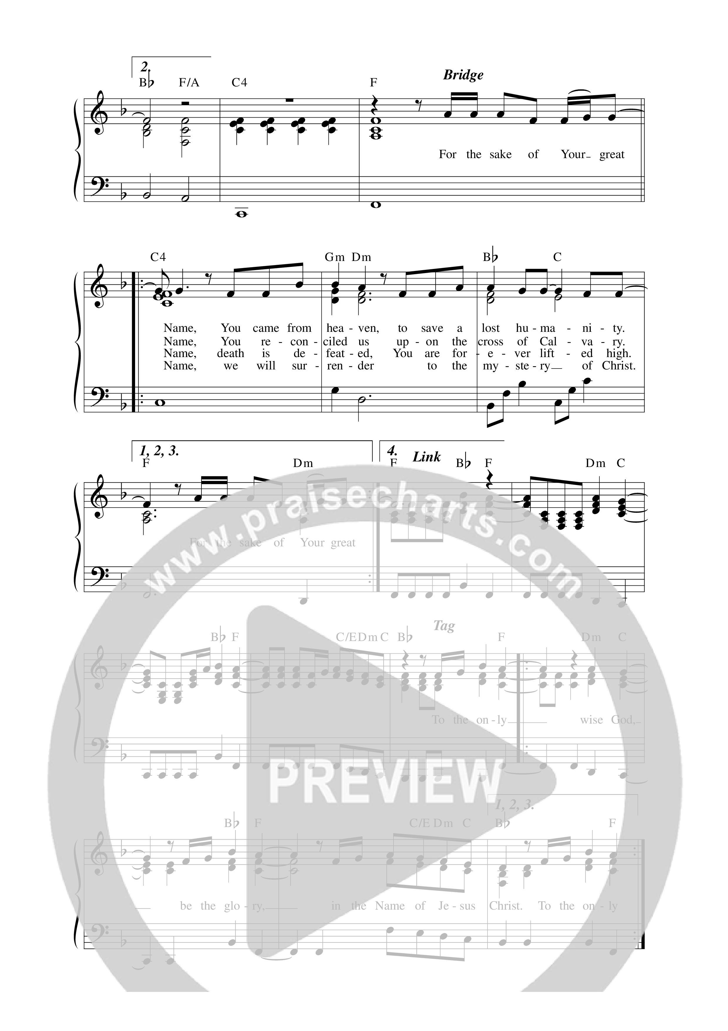 The Name Of The Lord (REVERE Unscripted) Lead Sheet Melody (REVERE / Mitch Wong / Becca Folkes)