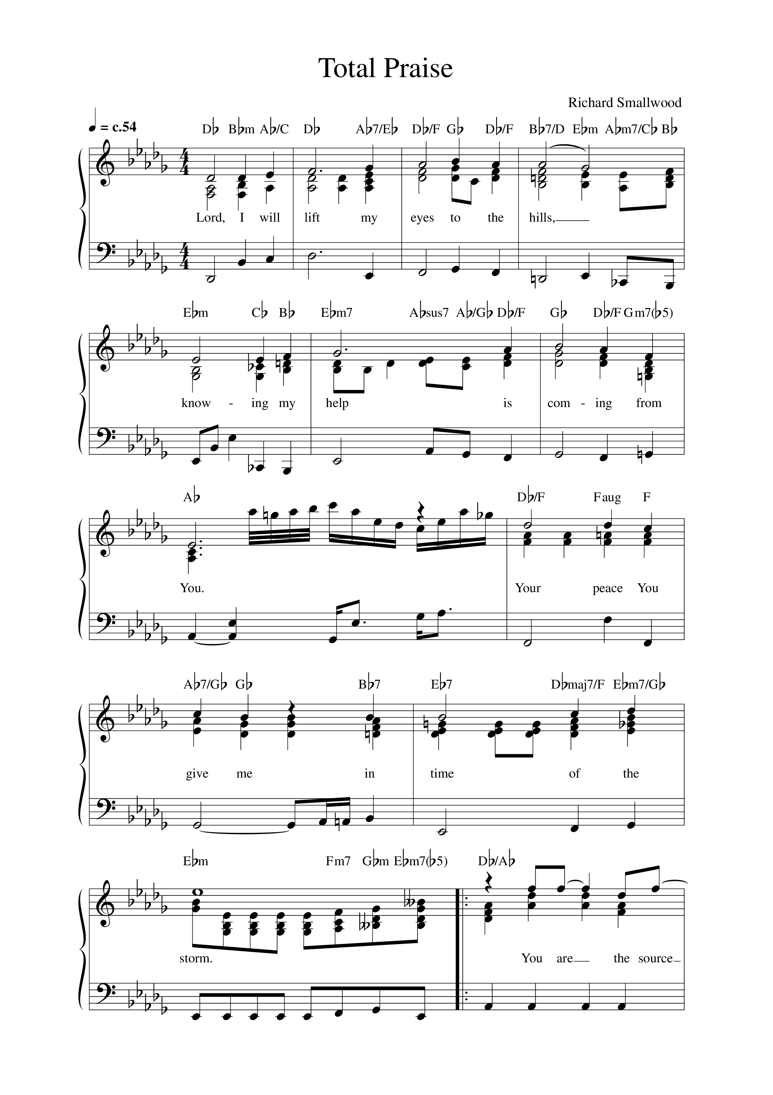 Total Praise (REVERE Unscripted) Lead Sheet Melody (REVERE)