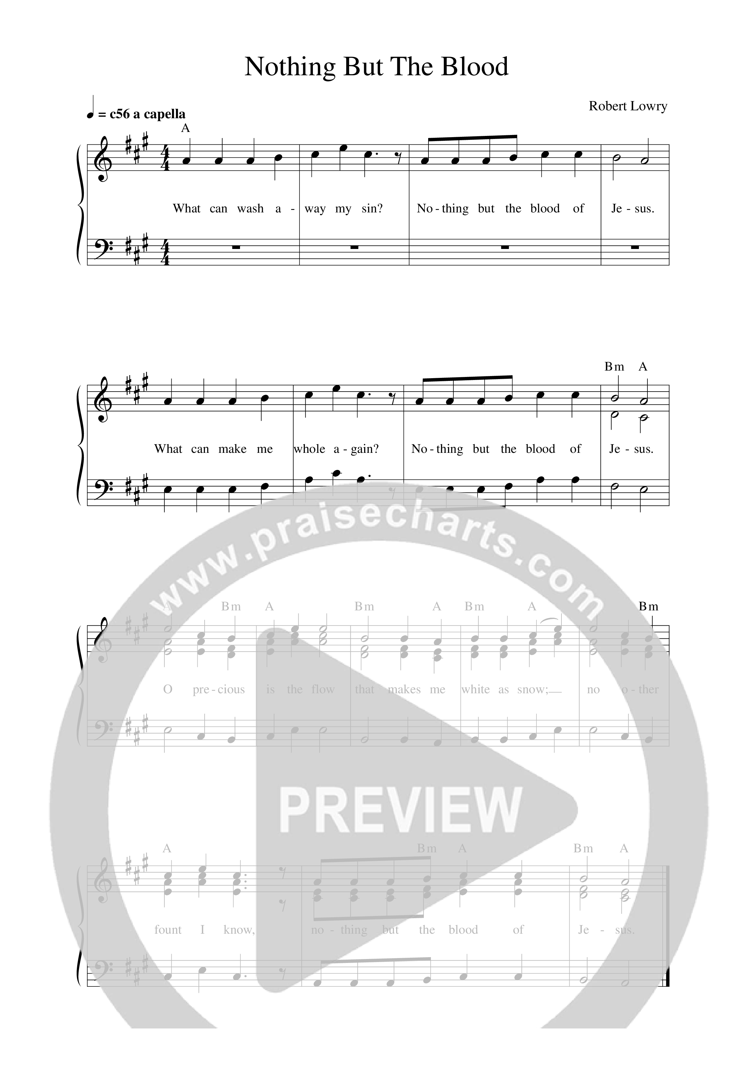 Nothing But The Blood (REVERE Unscripted) Lead Sheet Melody (REVERE / Dwan Hill / Junior Garr)