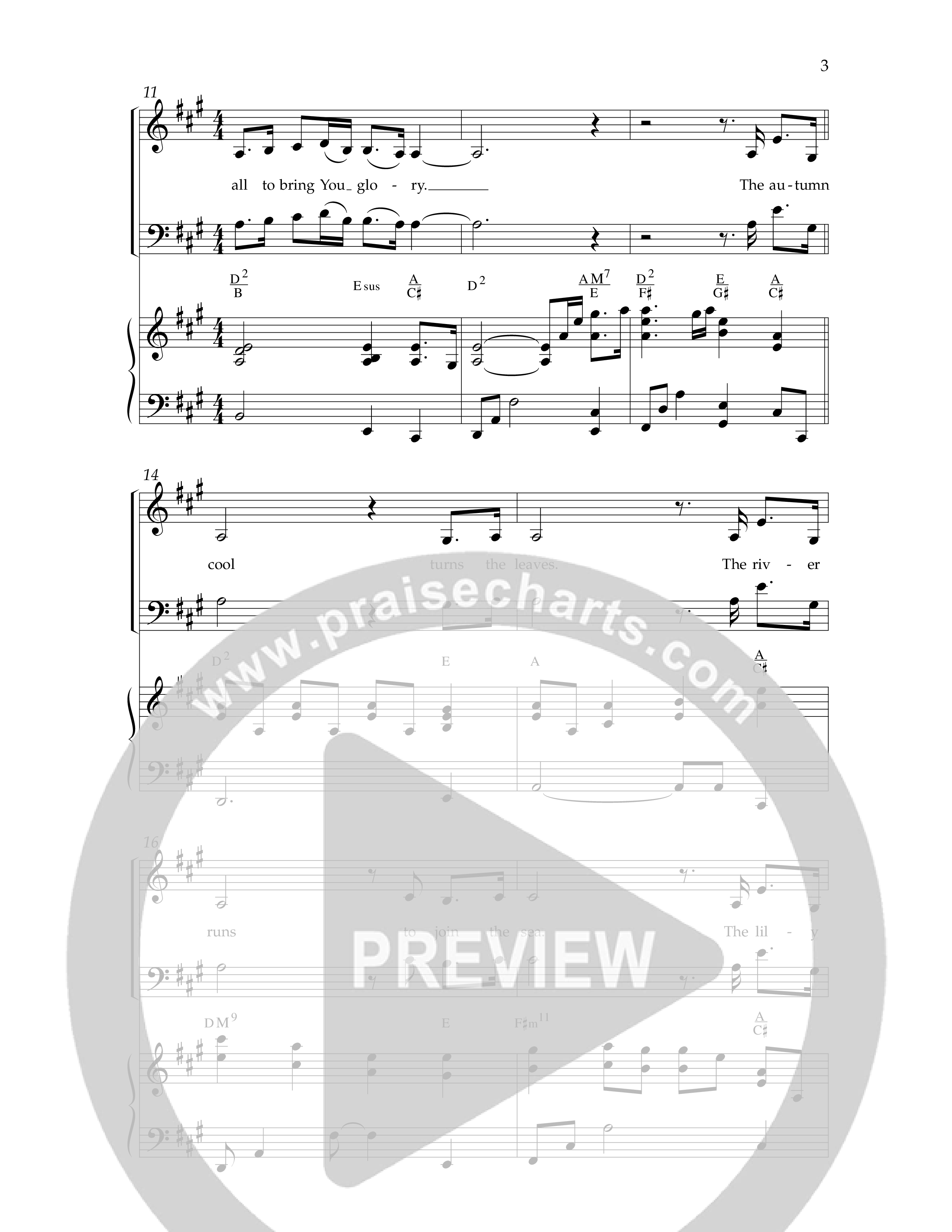 All To Bring You Glory (Choral Anthem SATB) Anthem (SATB/Piano) (Lifeway Choral / Arr. Cliff Duren)