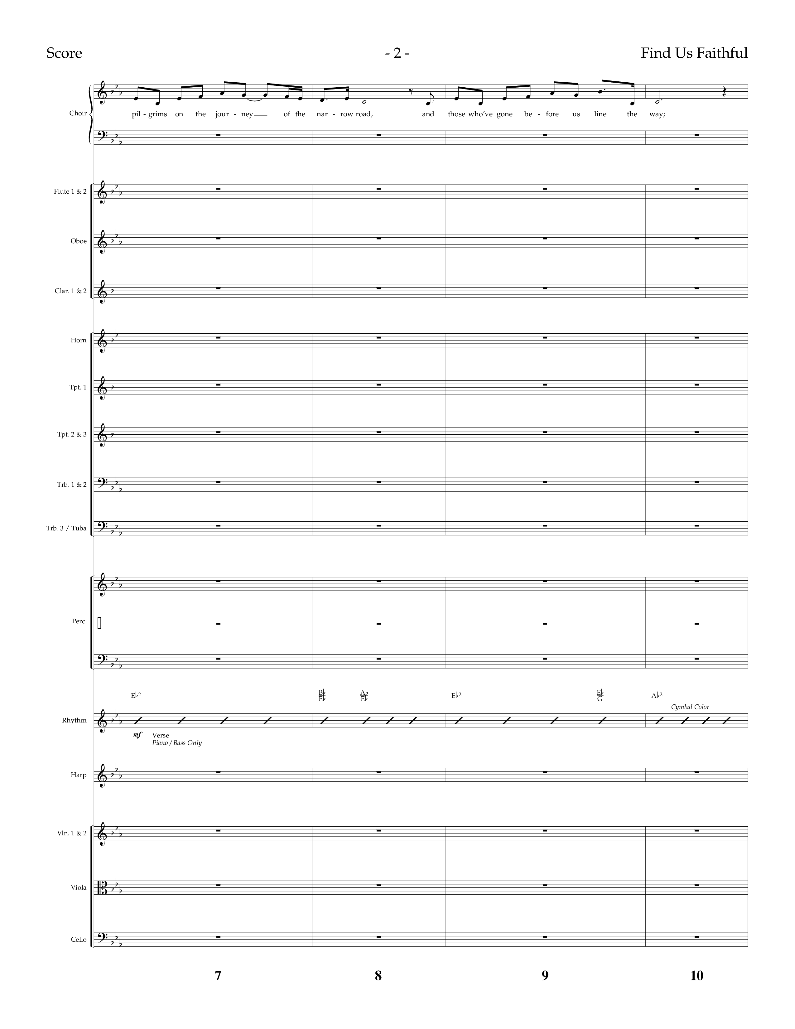 Find Us Faithful (Choral Anthem SATB) Orchestration (Lifeway Choral / Arr. Dennis Allen)
