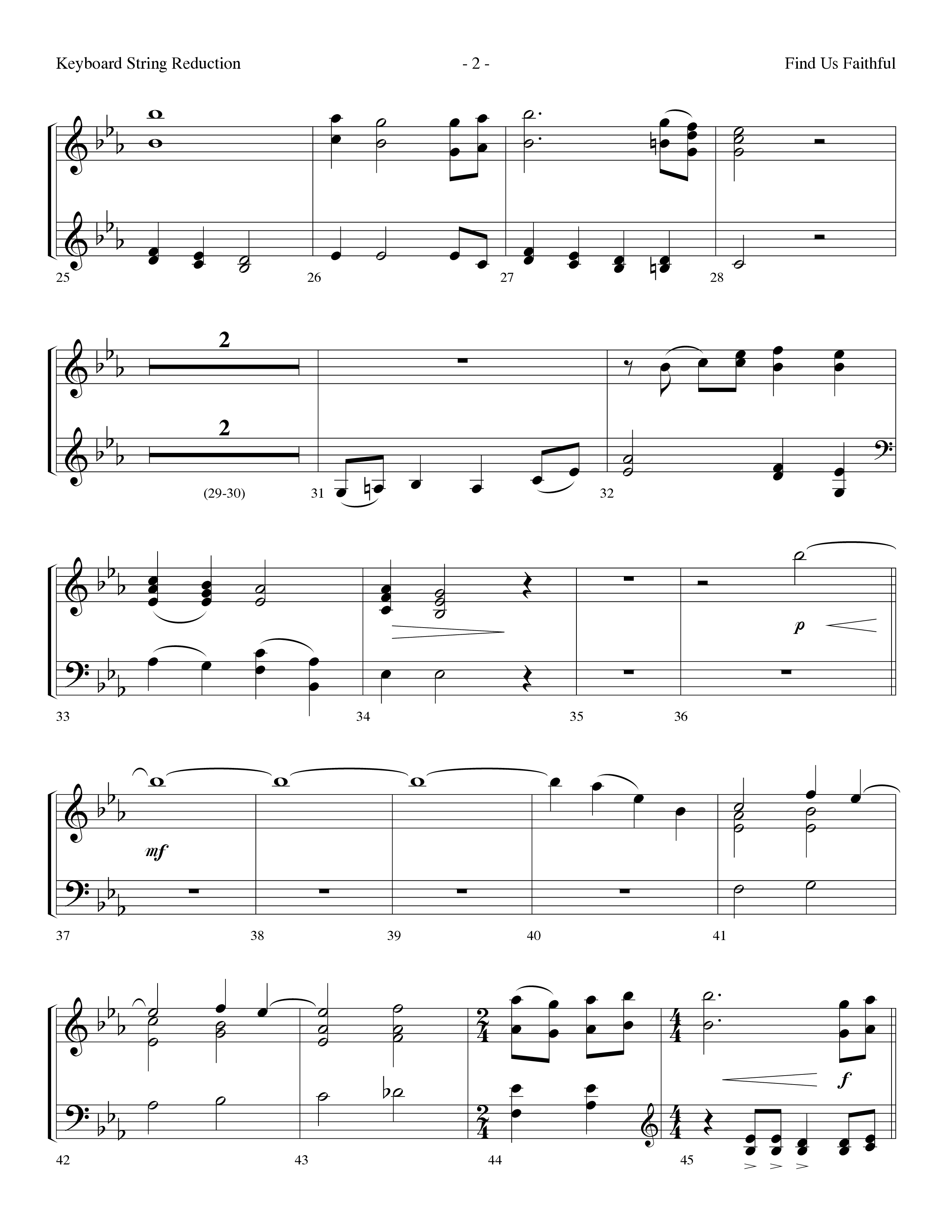 Find Us Faithful (Choral Anthem SATB) String Reduction (Lifeway Choral / Arr. Dennis Allen)