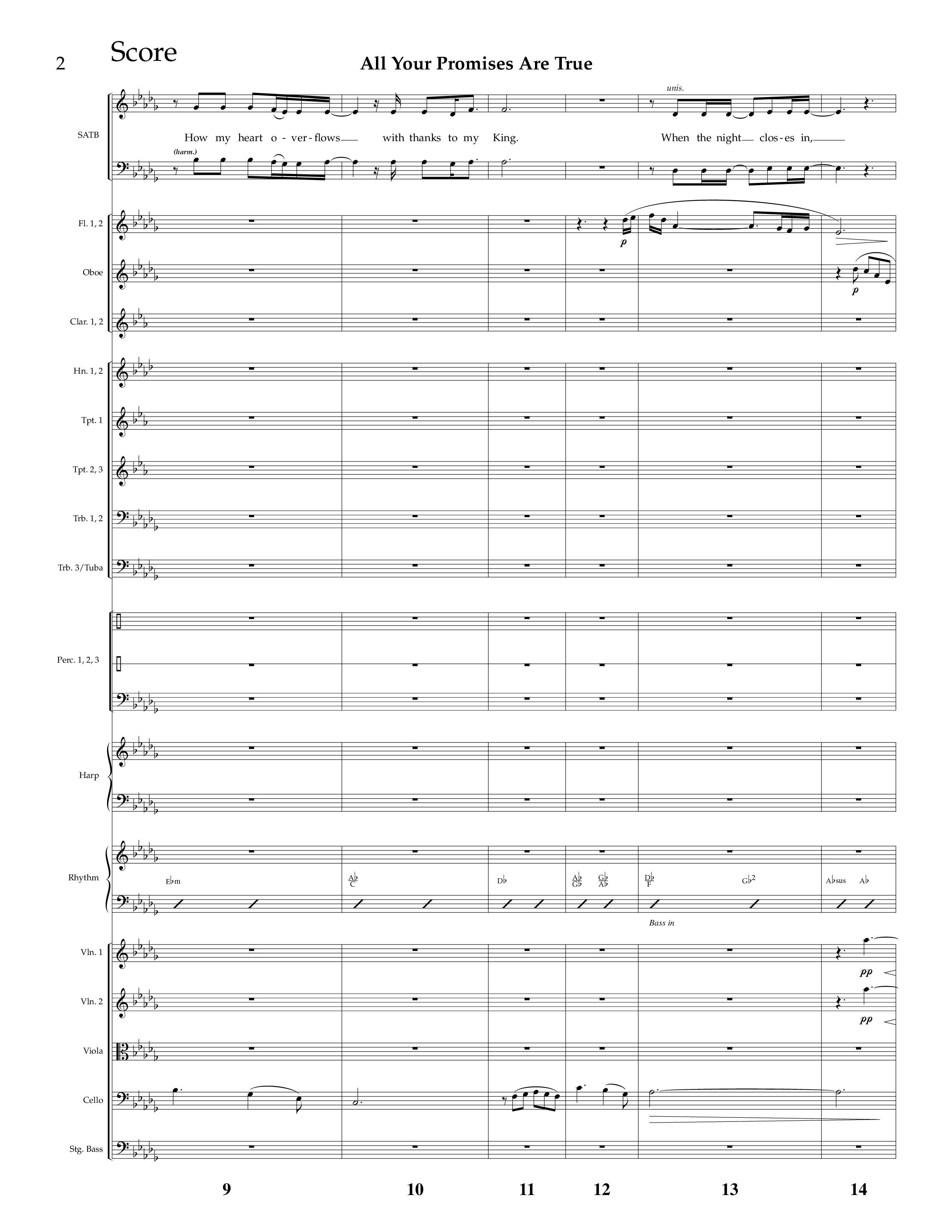 All Your Promises Are True (Choral Anthem SATB) Orchestration (Lifeway Choral / Arr. J. Daniel Smith)