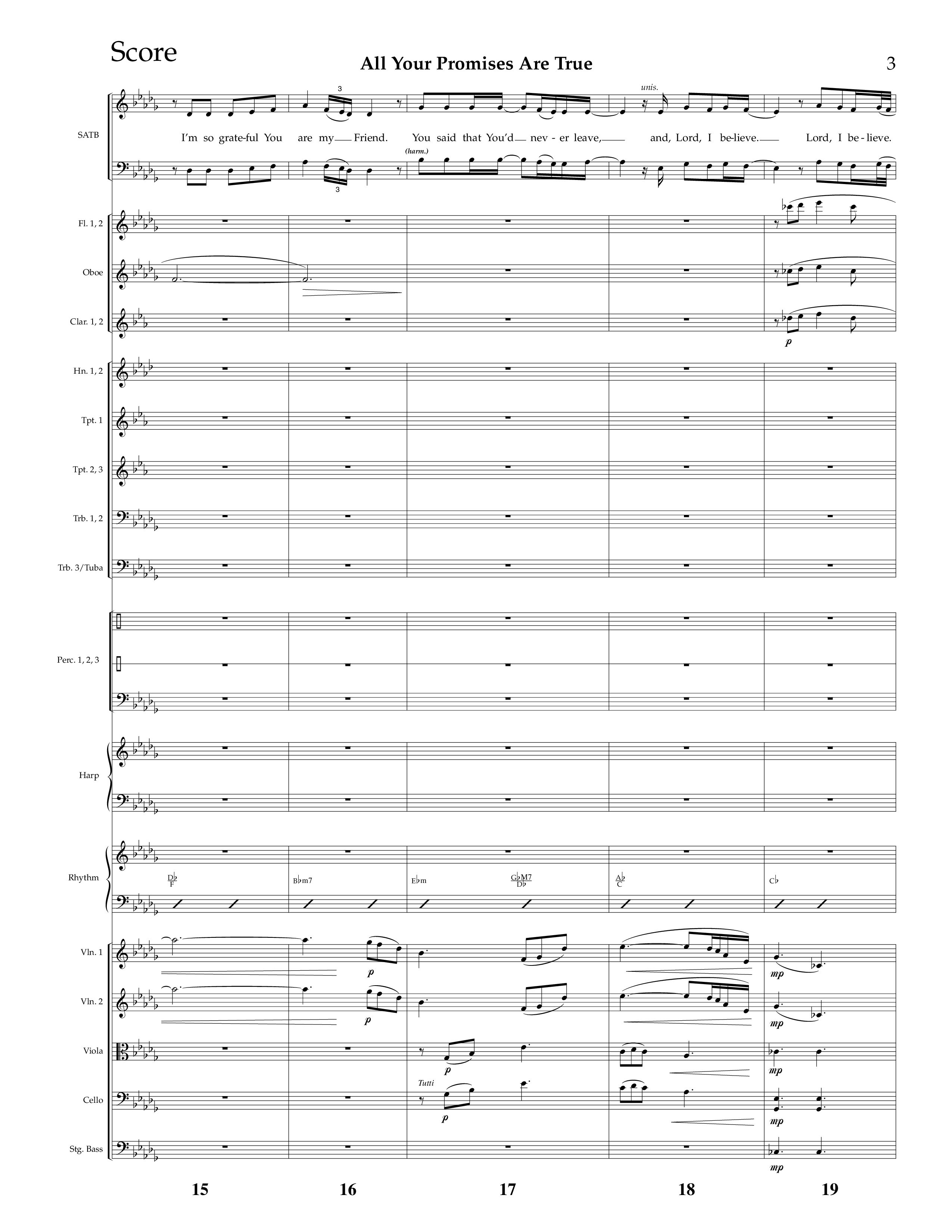 All Your Promises Are True (Choral Anthem SATB) Conductor's Score (Lifeway Choral / Arr. J. Daniel Smith)