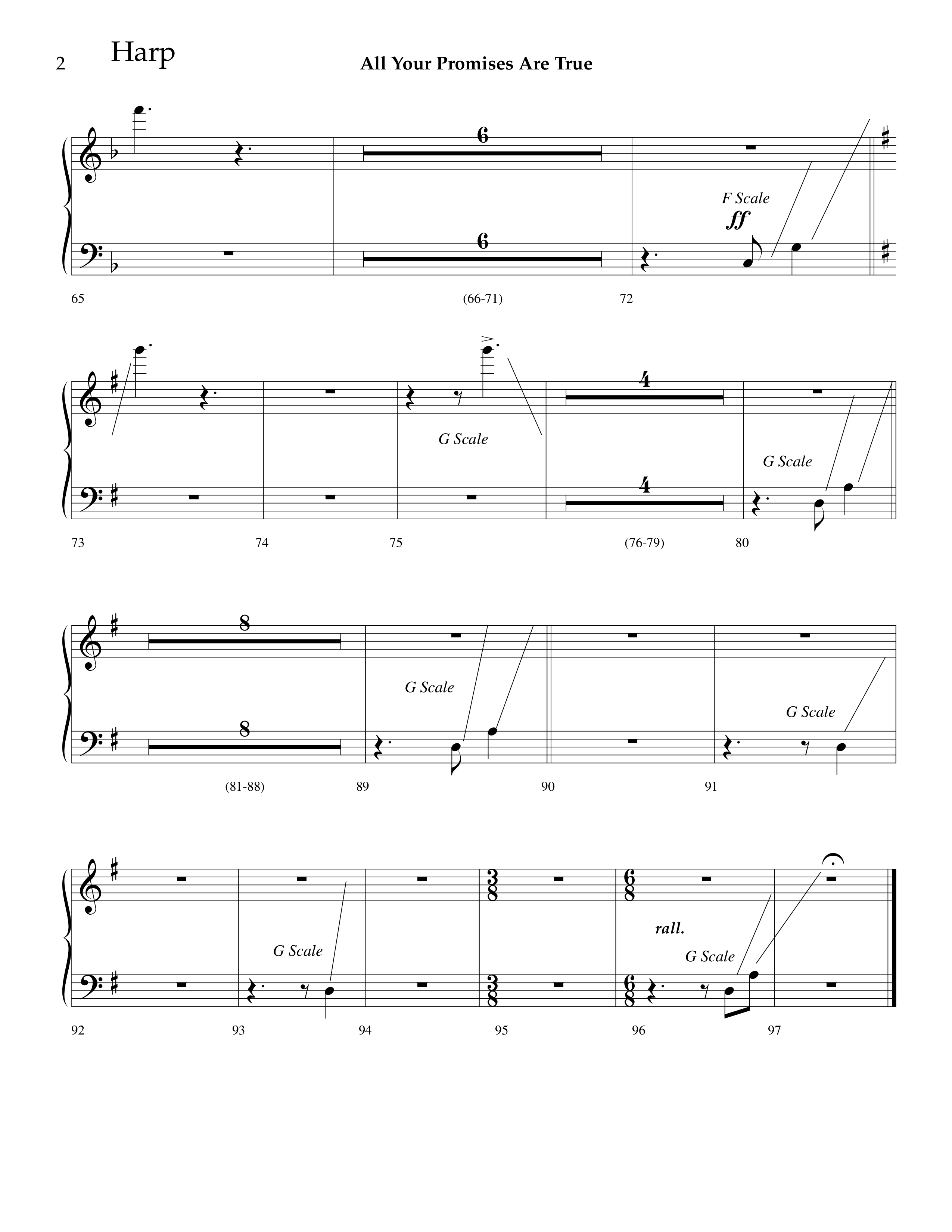 All Your Promises Are True (Choral Anthem SATB) Harp (Lifeway Choral / Arr. J. Daniel Smith)