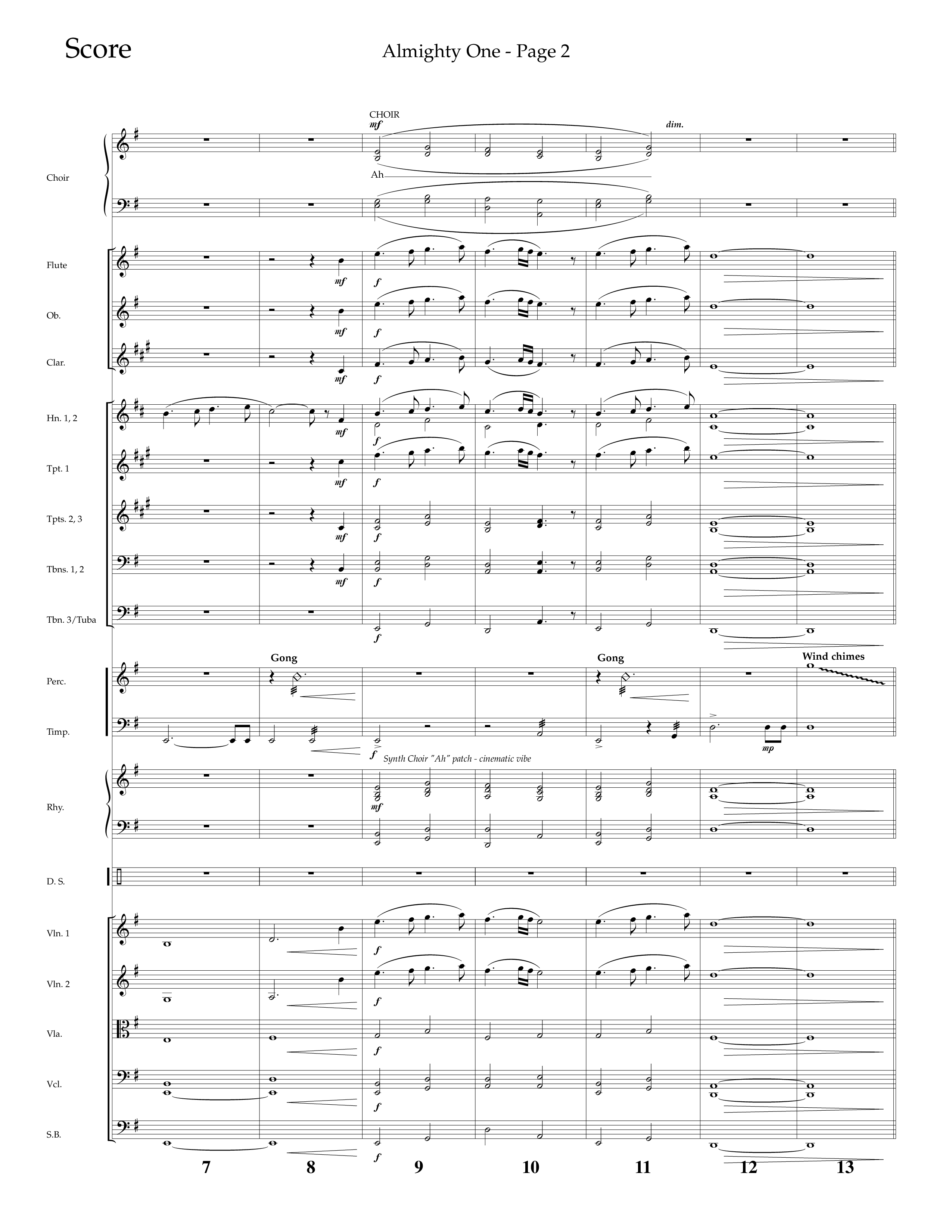 Almighty One (Choral Anthem SATB) Orchestration (Lifeway Choral / Arr. Bradley Knight)