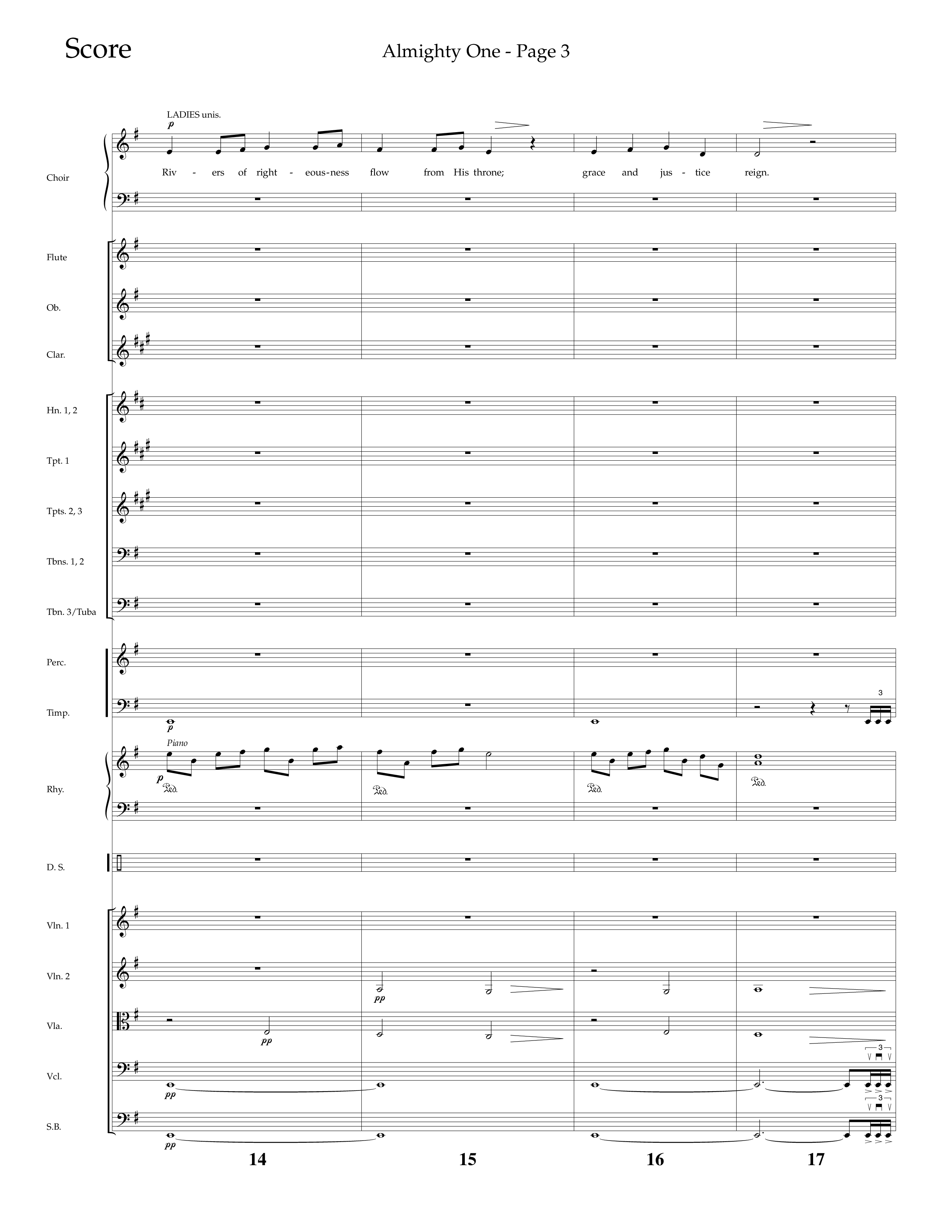 Almighty One (Choral Anthem SATB) Conductor's Score (Lifeway Choral / Arr. Bradley Knight)