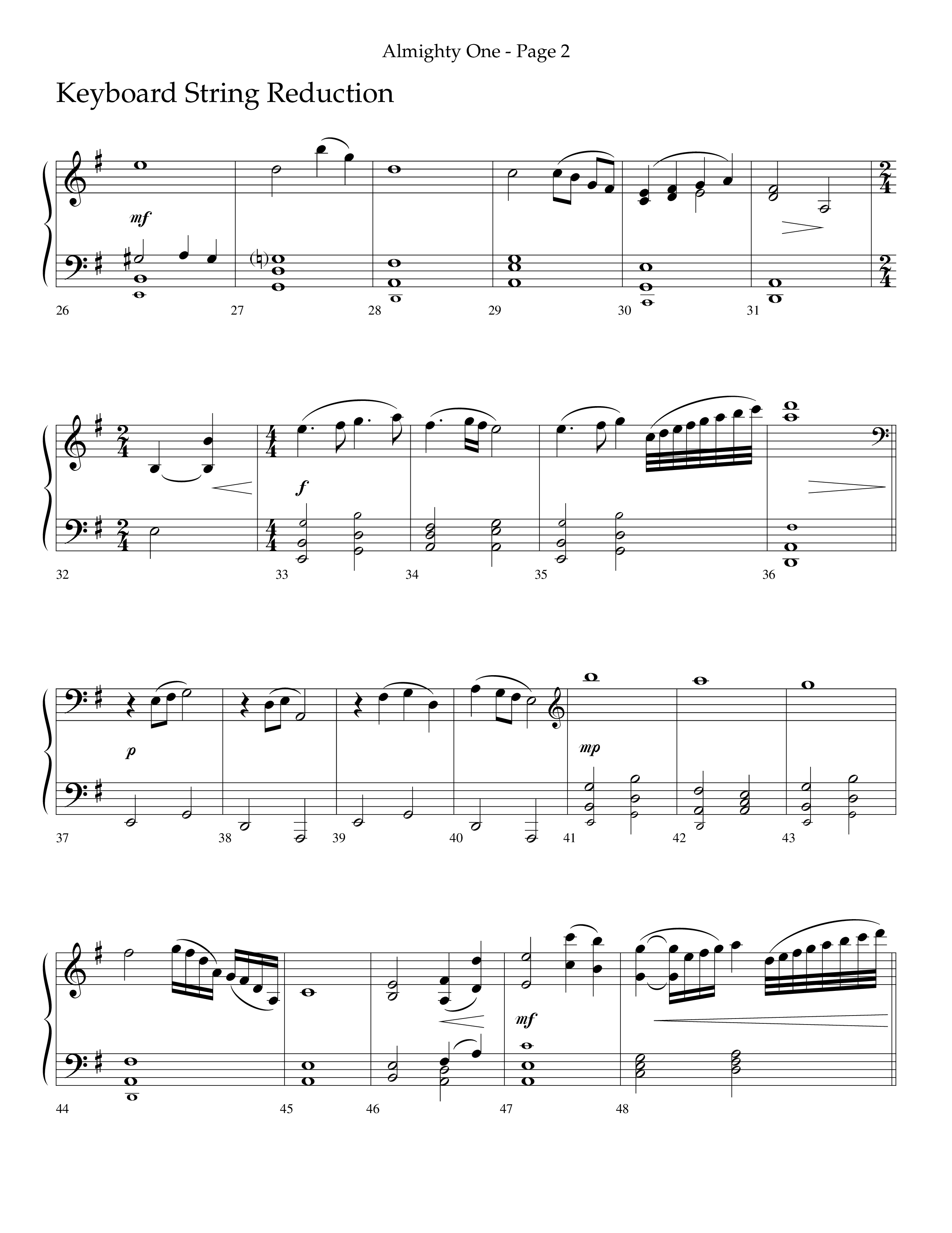 Almighty One (Choral Anthem SATB) String Reduction (Lifeway Choral / Arr. Bradley Knight)