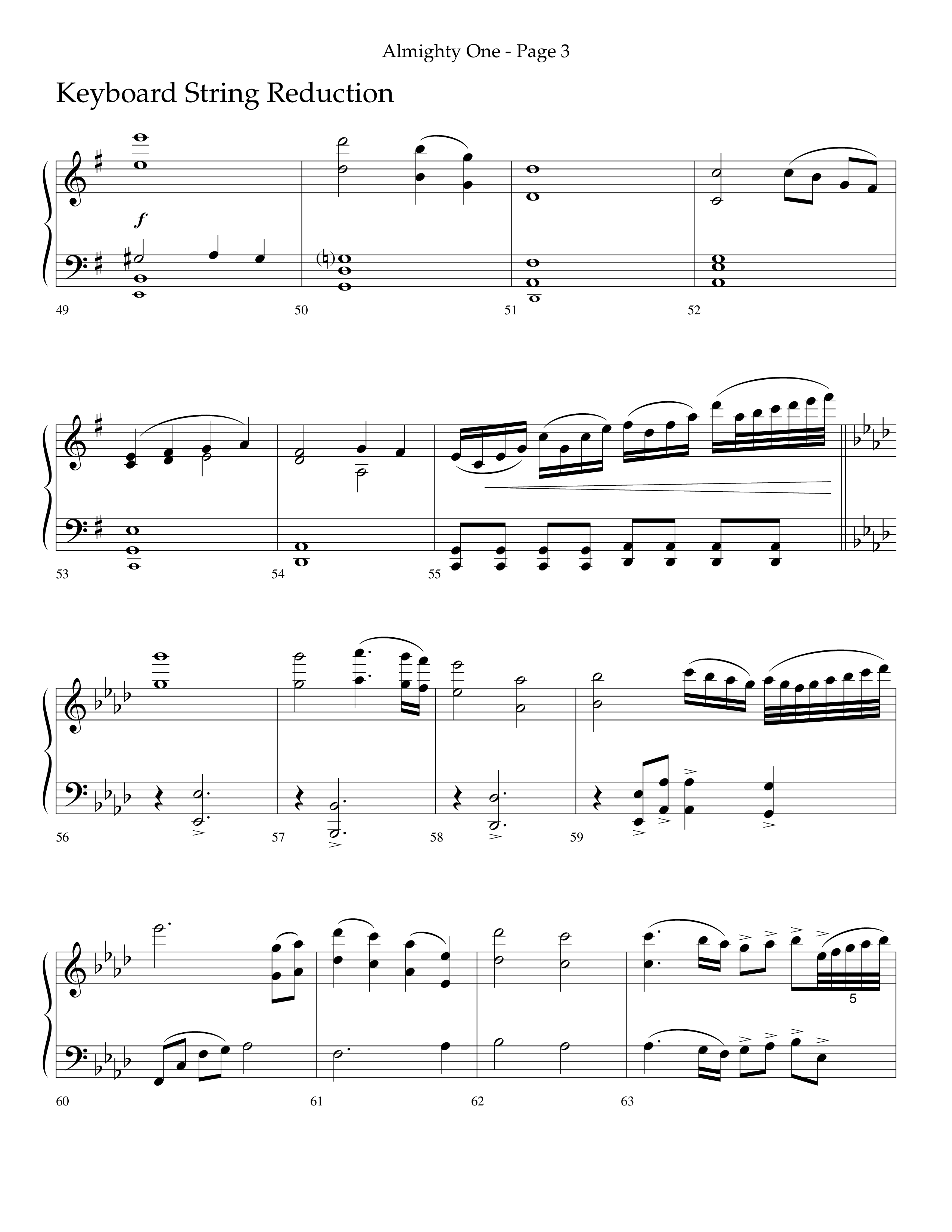 Almighty One (Choral Anthem SATB) String Reduction (Lifeway Choral / Arr. Bradley Knight)