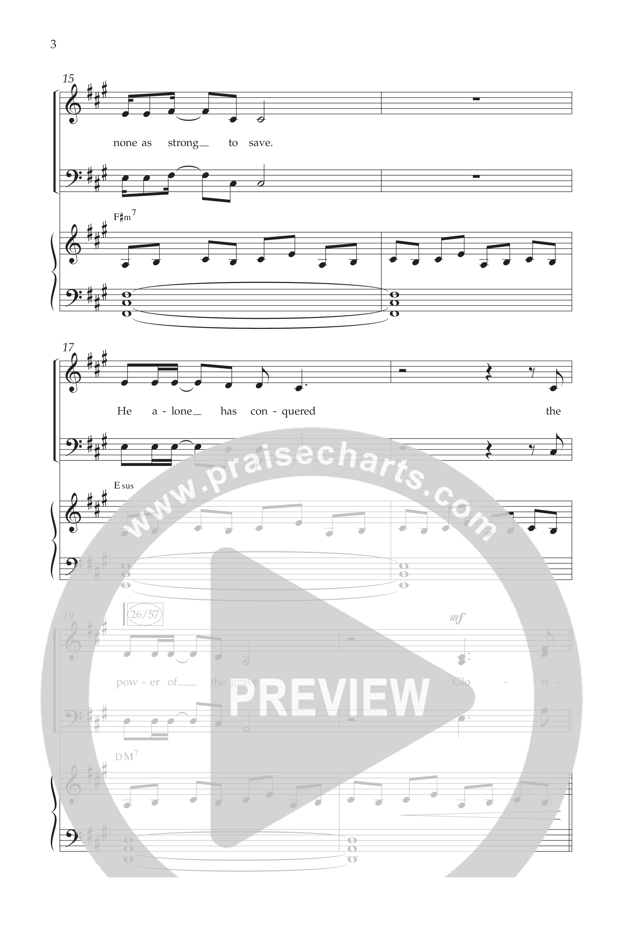 Glorious (Choral Anthem SATB) Anthem (SATB/Piano) (Lifeway Choral / Arr. Dave Williamson)