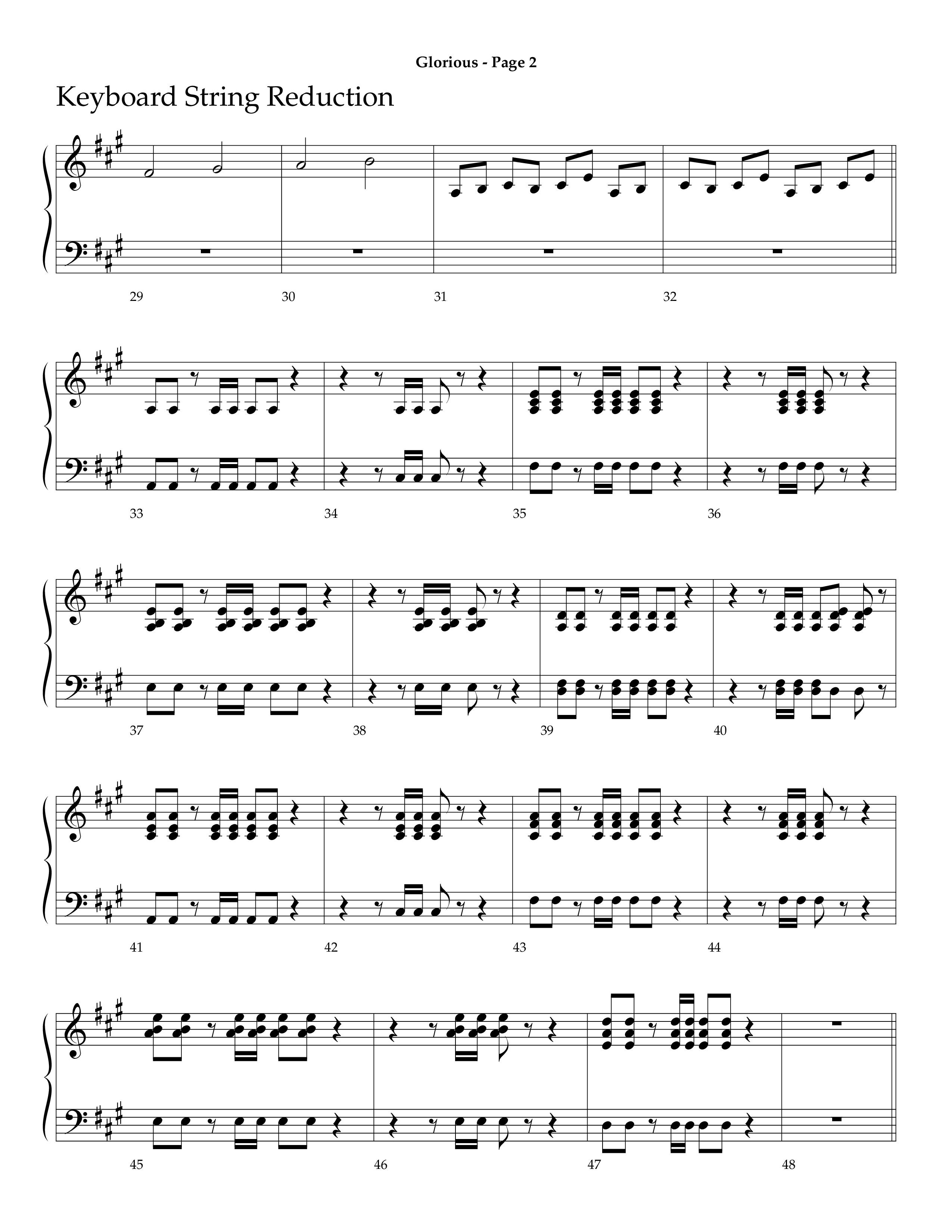 Glorious (Choral Anthem SATB) String Reduction (Lifeway Choral / Arr. Dave Williamson)