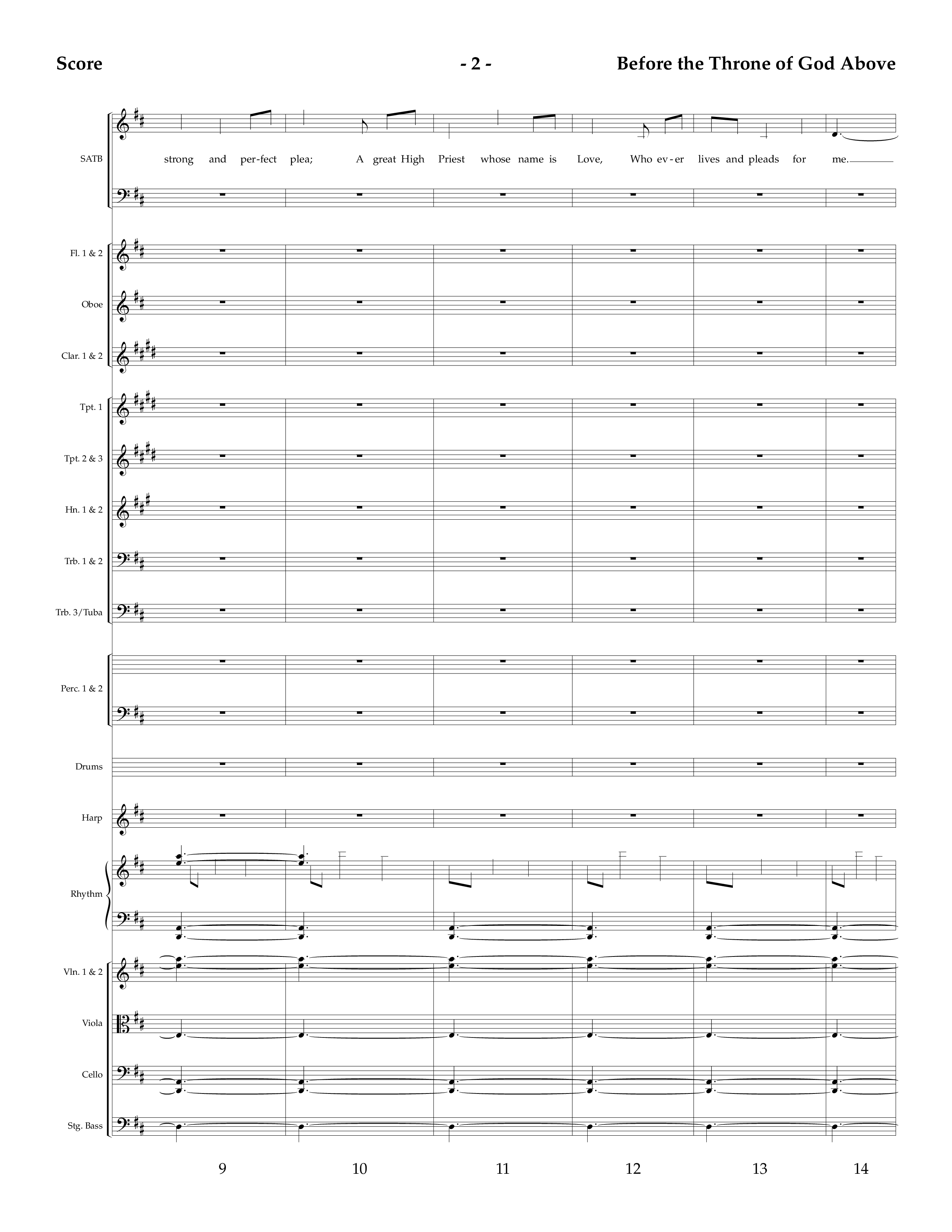 Before The Throne Of God Above (Choral Anthem SATB) Orchestration (Lifeway Choral / Arr. Camp Kirkland)