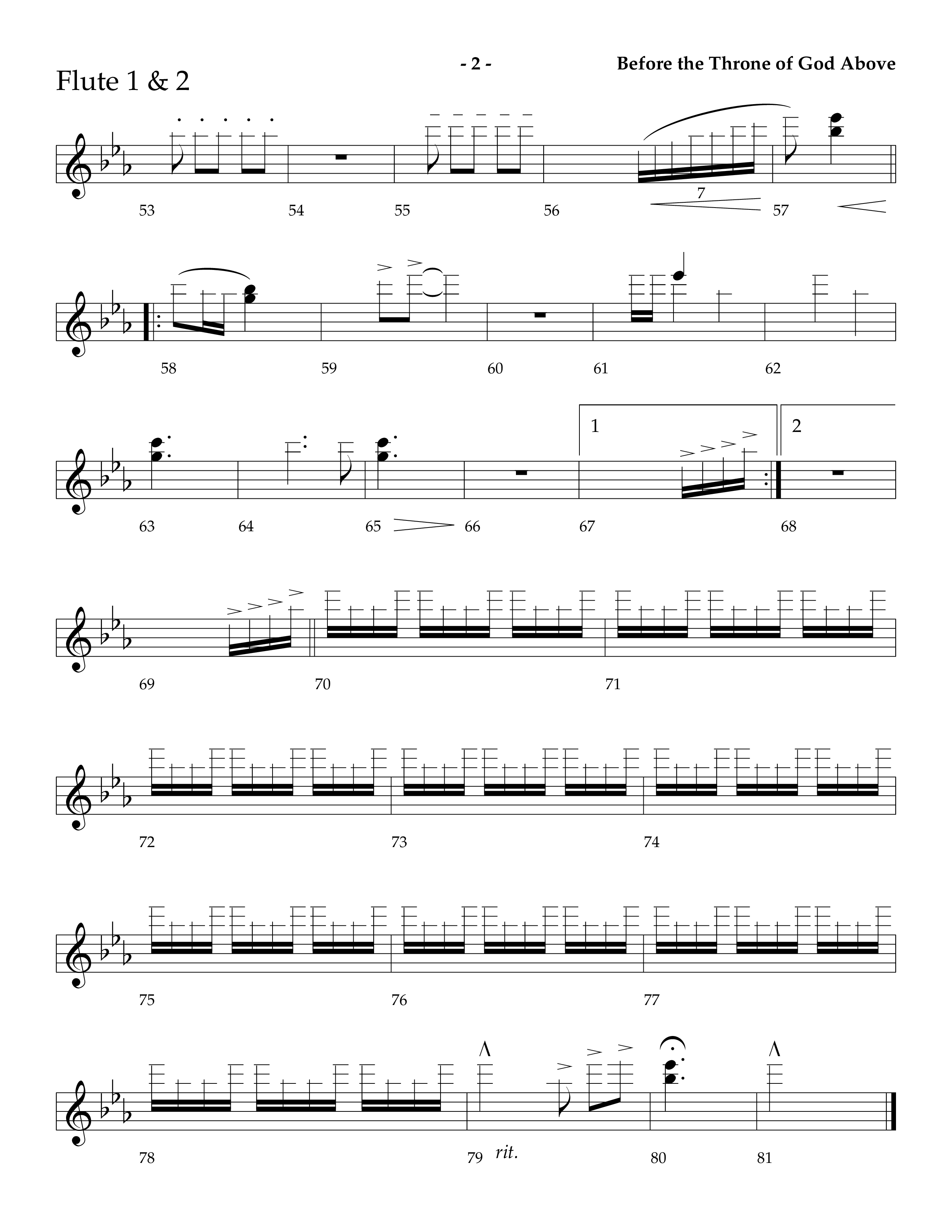 Before The Throne Of God Above (Choral Anthem SATB) Flute 1/2 (Lifeway Choral / Arr. Camp Kirkland)