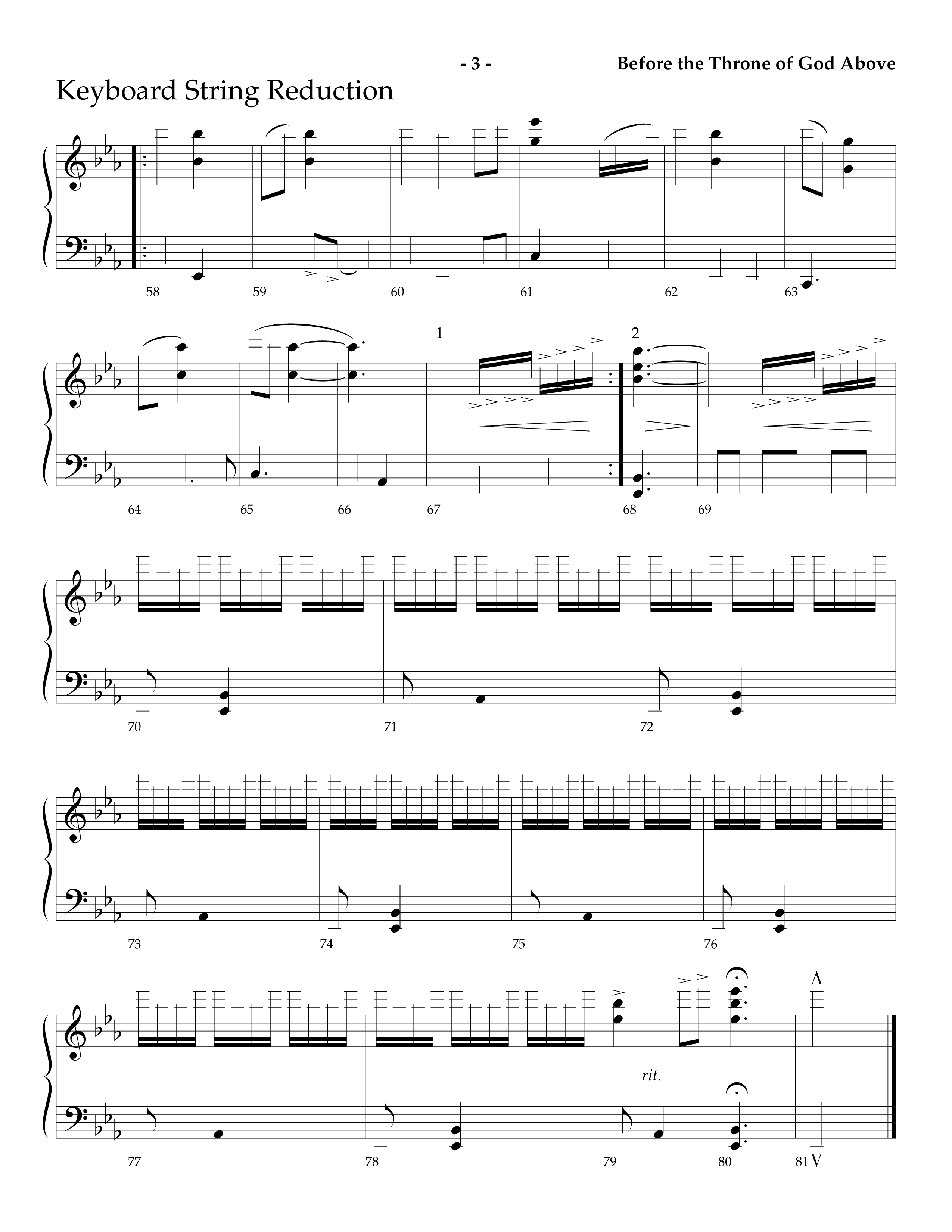 Before The Throne Of God Above (Choral Anthem SATB) String Reduction (Lifeway Choral / Arr. Camp Kirkland)