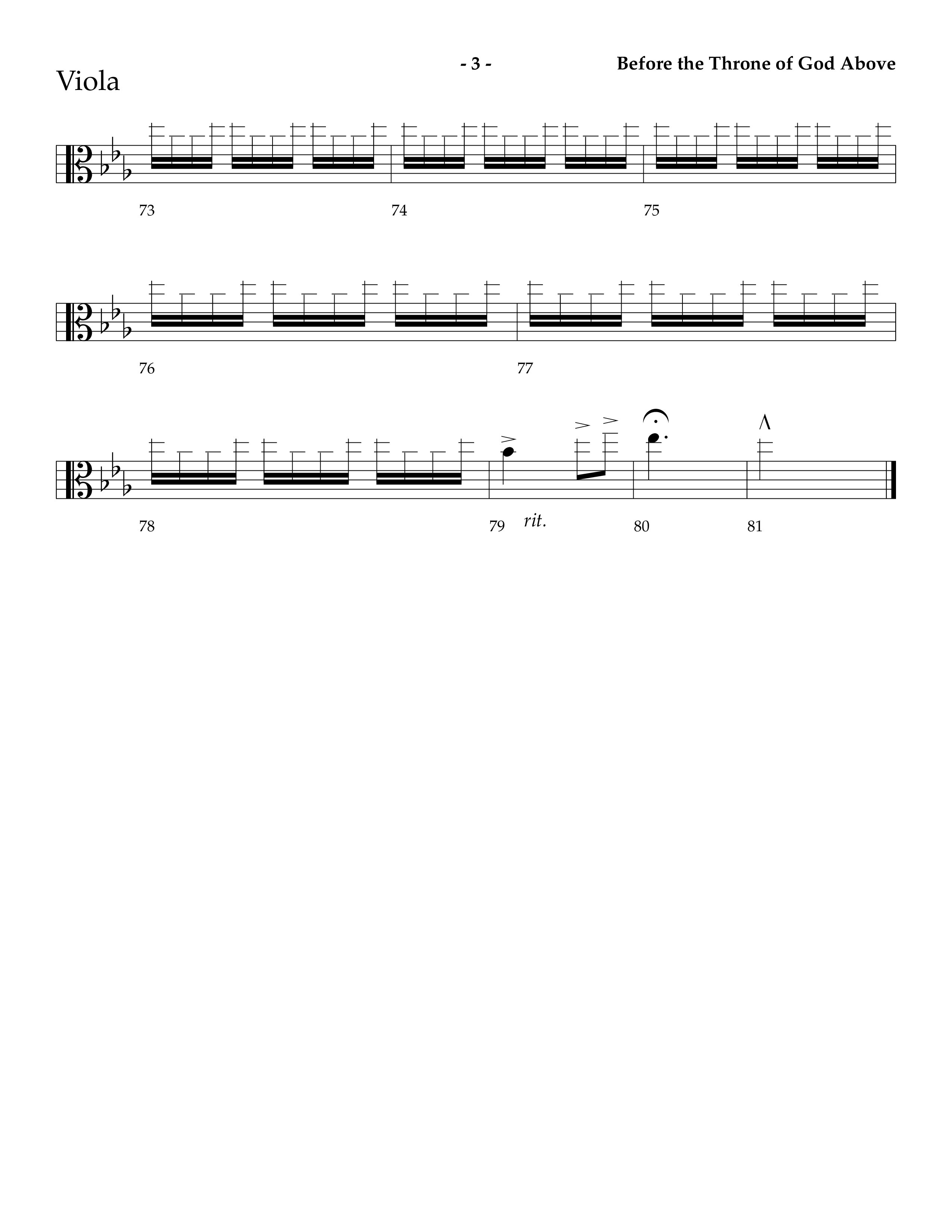 Before The Throne Of God Above (Choral Anthem SATB) Viola (Lifeway Choral / Arr. Camp Kirkland)