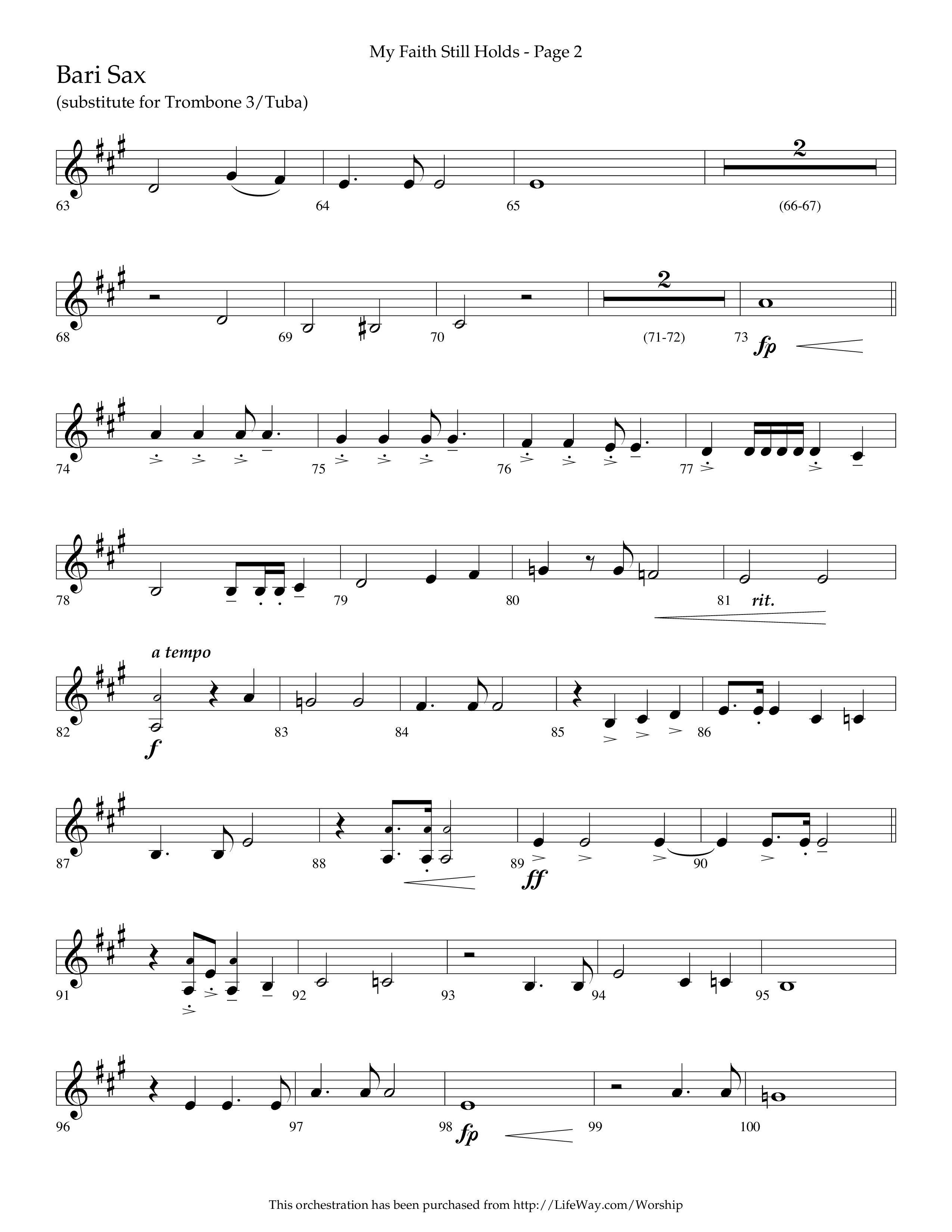 My Faith Still Holds (Choral Anthem SATB) Bari Sax (Lifeway Choral / Arr. Russell Mauldin)
