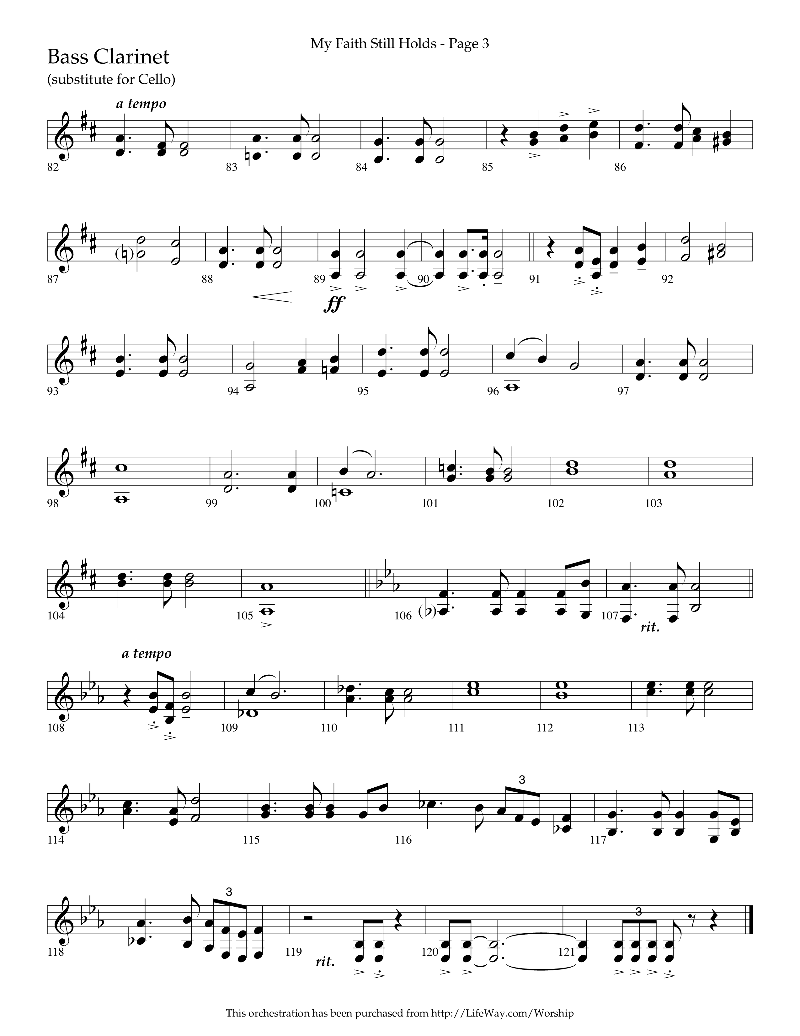 My Faith Still Holds (Choral Anthem SATB) Bass Clarinet (Lifeway Choral / Arr. Russell Mauldin)