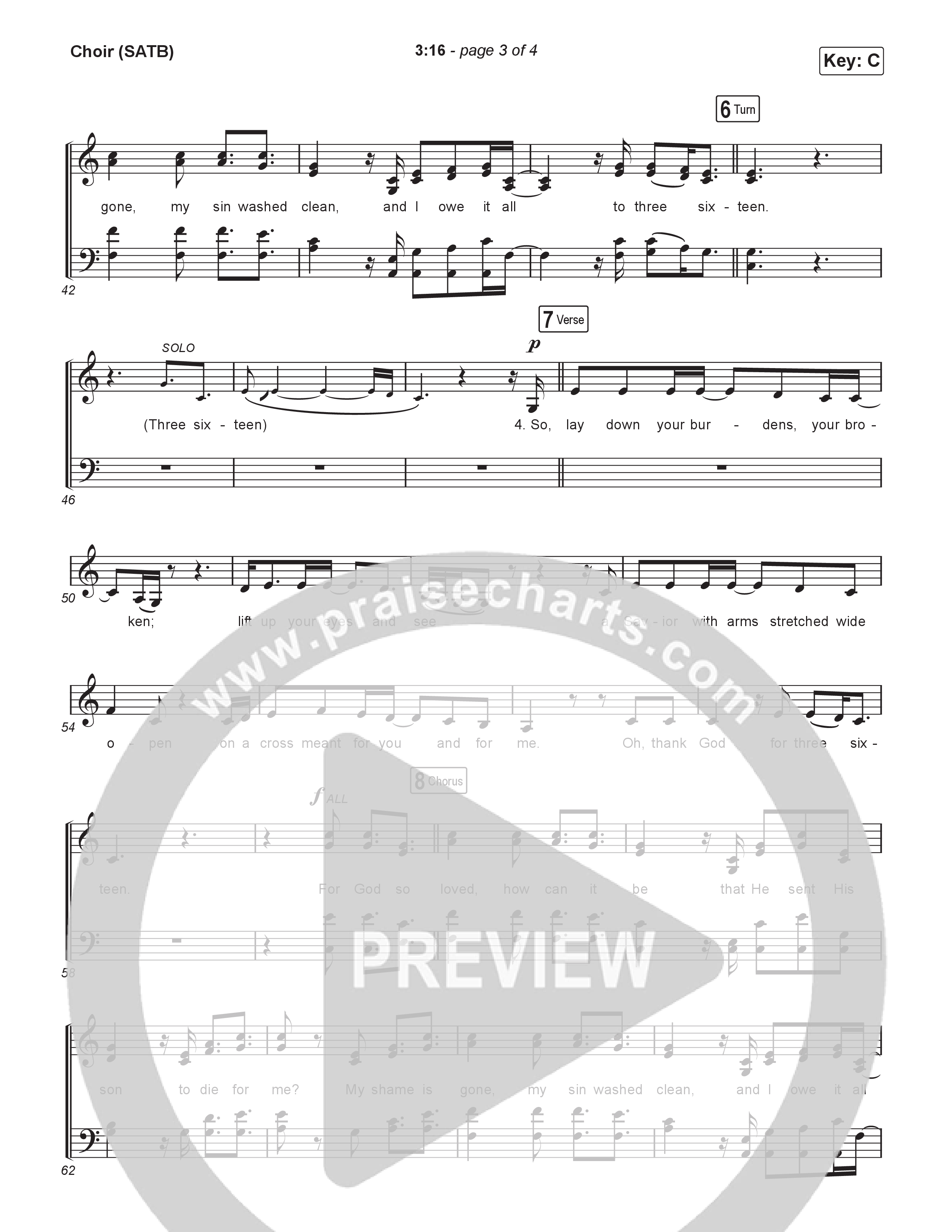 3:16 Choir Sheet (SATB) (Anne Wilson)