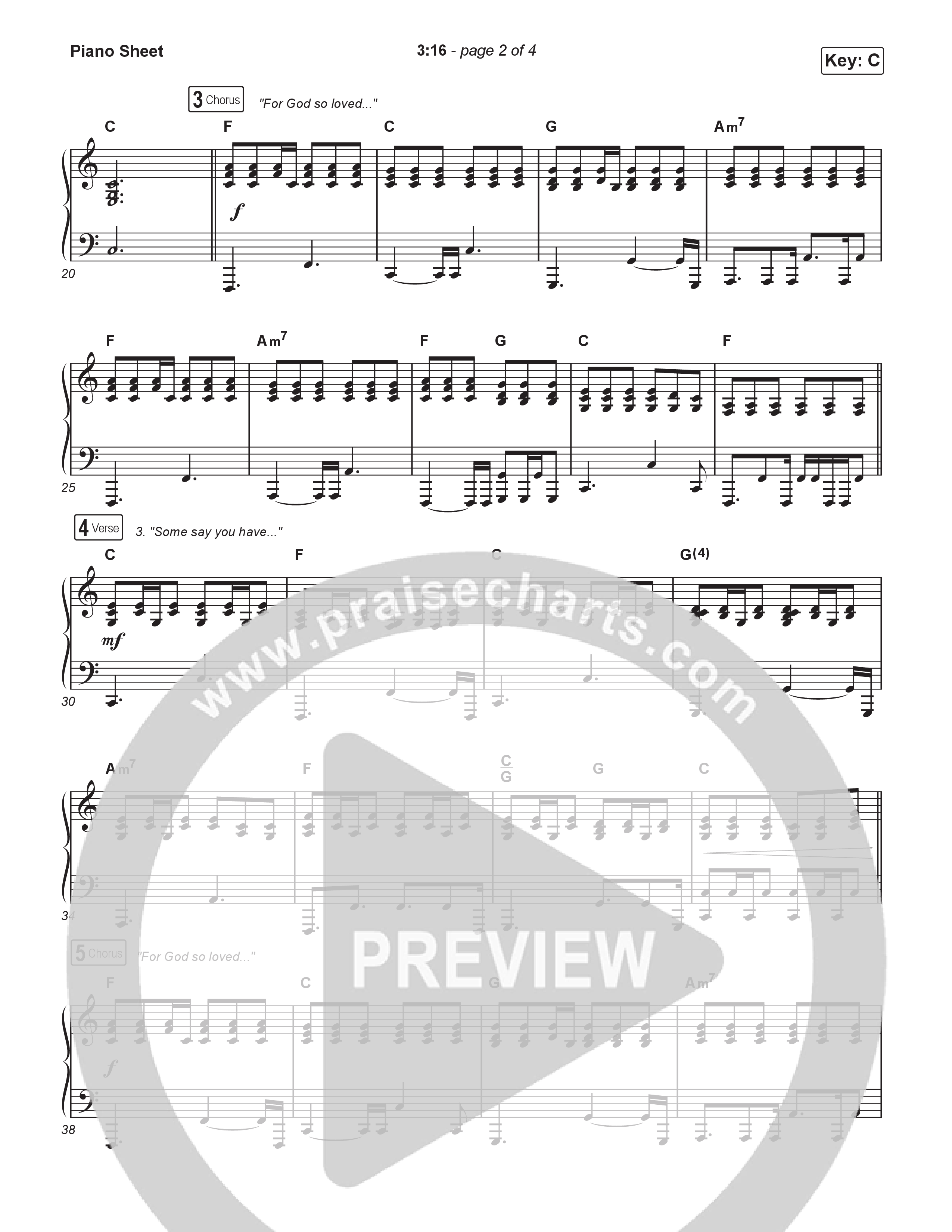 3:16 Piano Sheet (Anne Wilson)