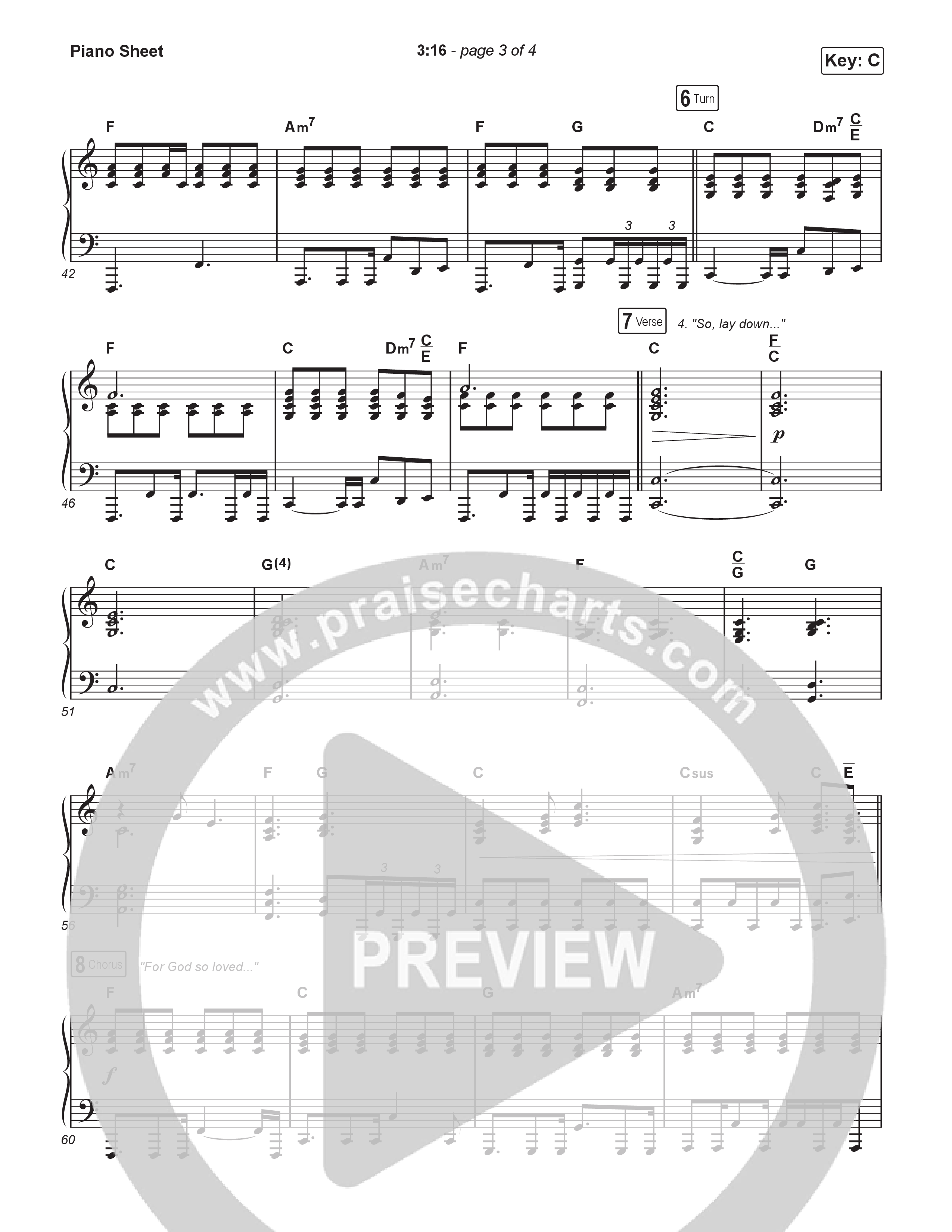 3:16 Piano Sheet (Anne Wilson)