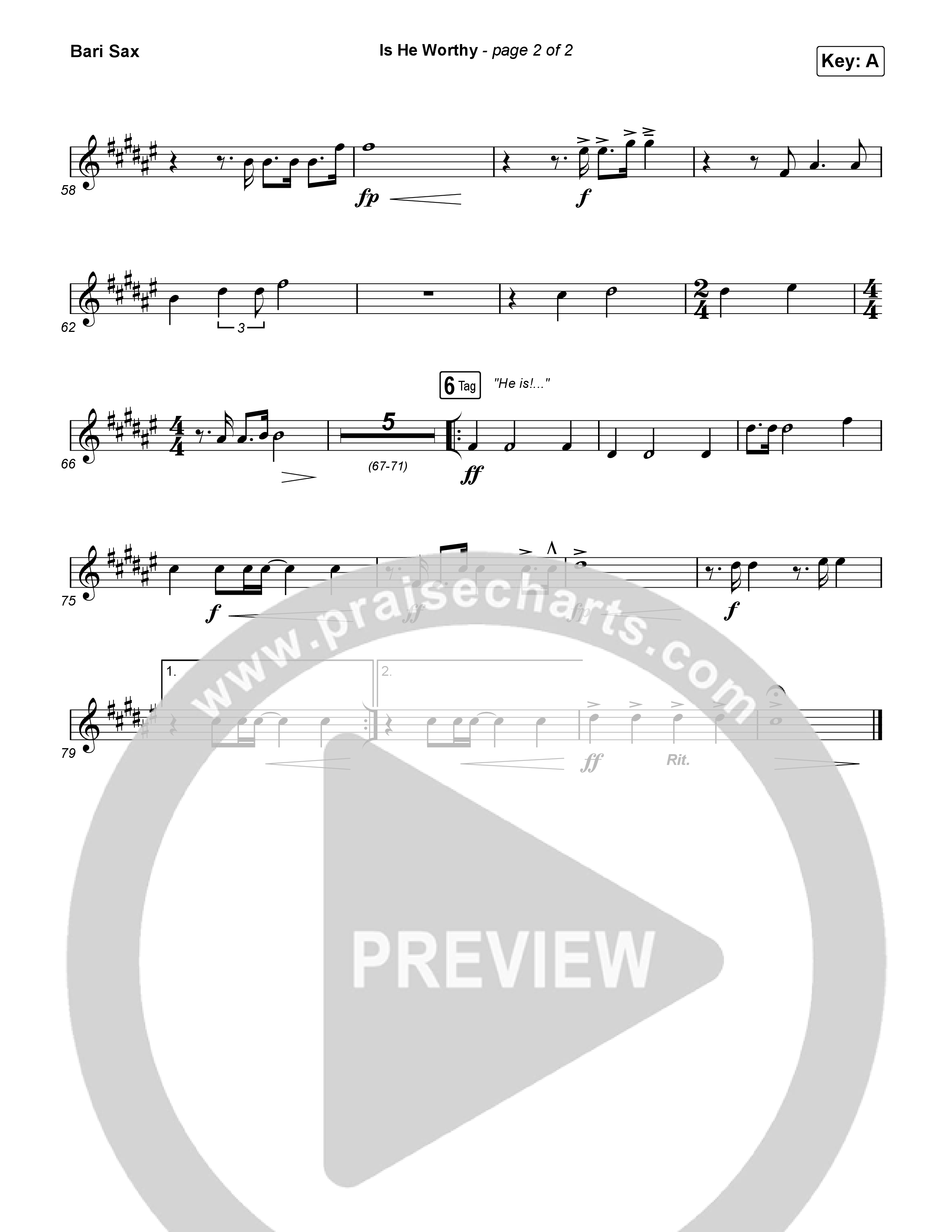 Is He Worthy Bari Sax (CeCe Winans)