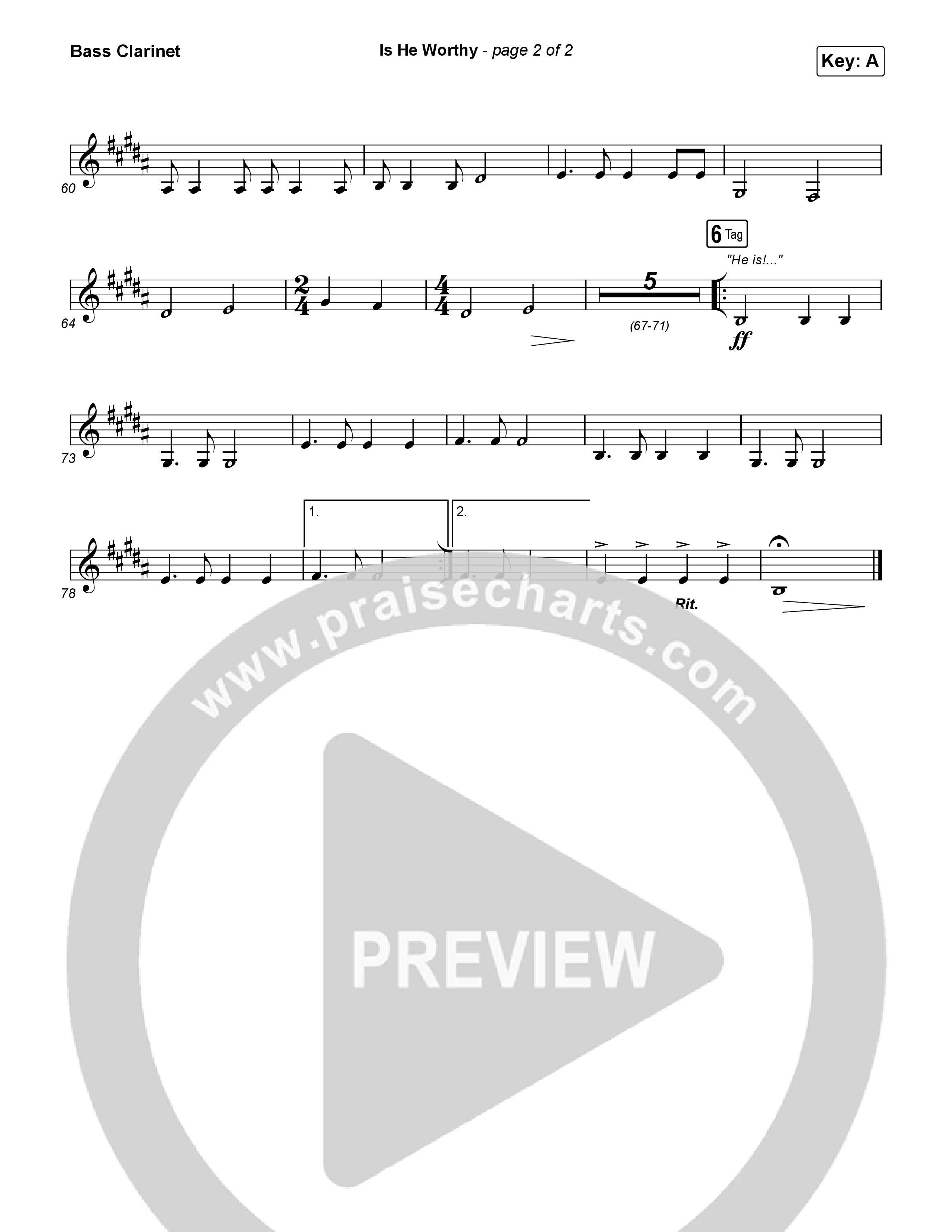 Is He Worthy Bass Clarinet (CeCe Winans)