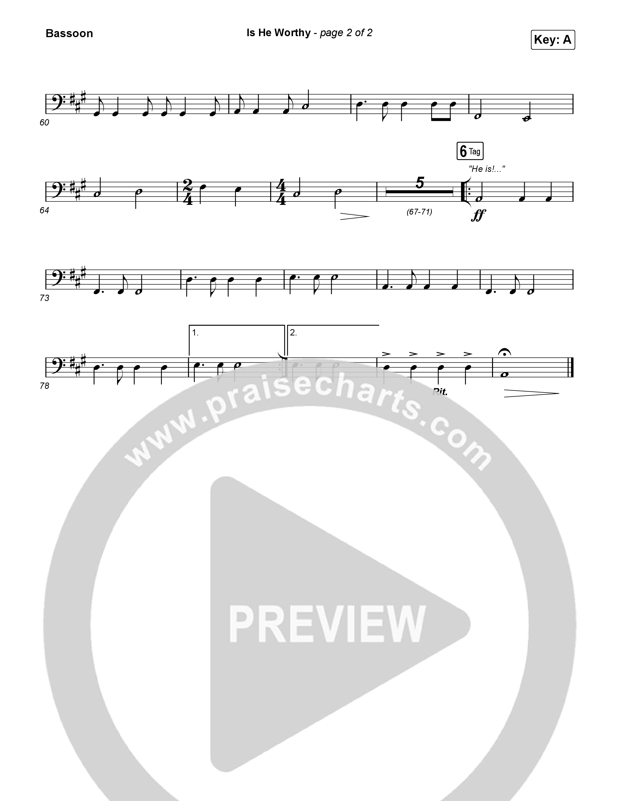 Is He Worthy Bassoon (CeCe Winans)