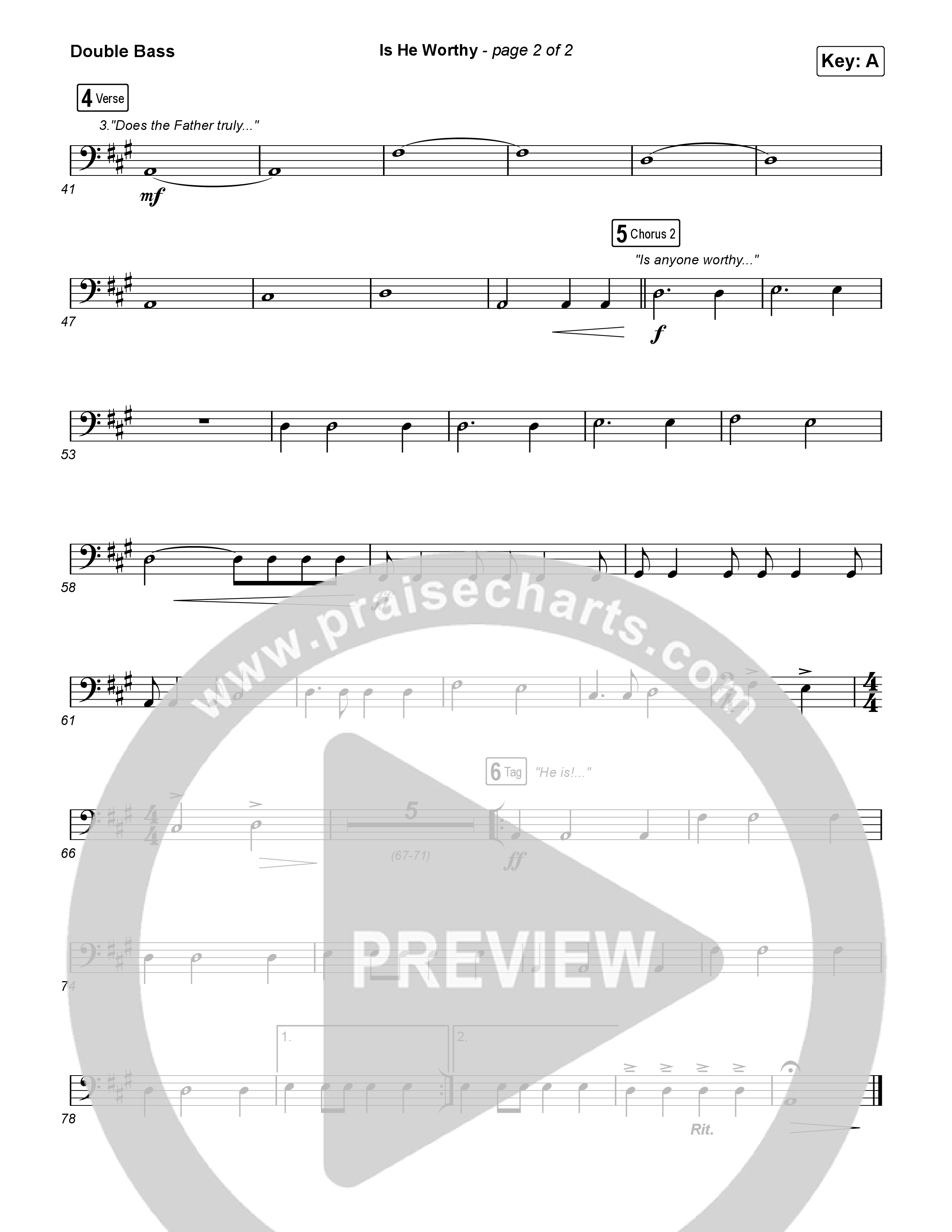 Is He Worthy String Bass (CeCe Winans)