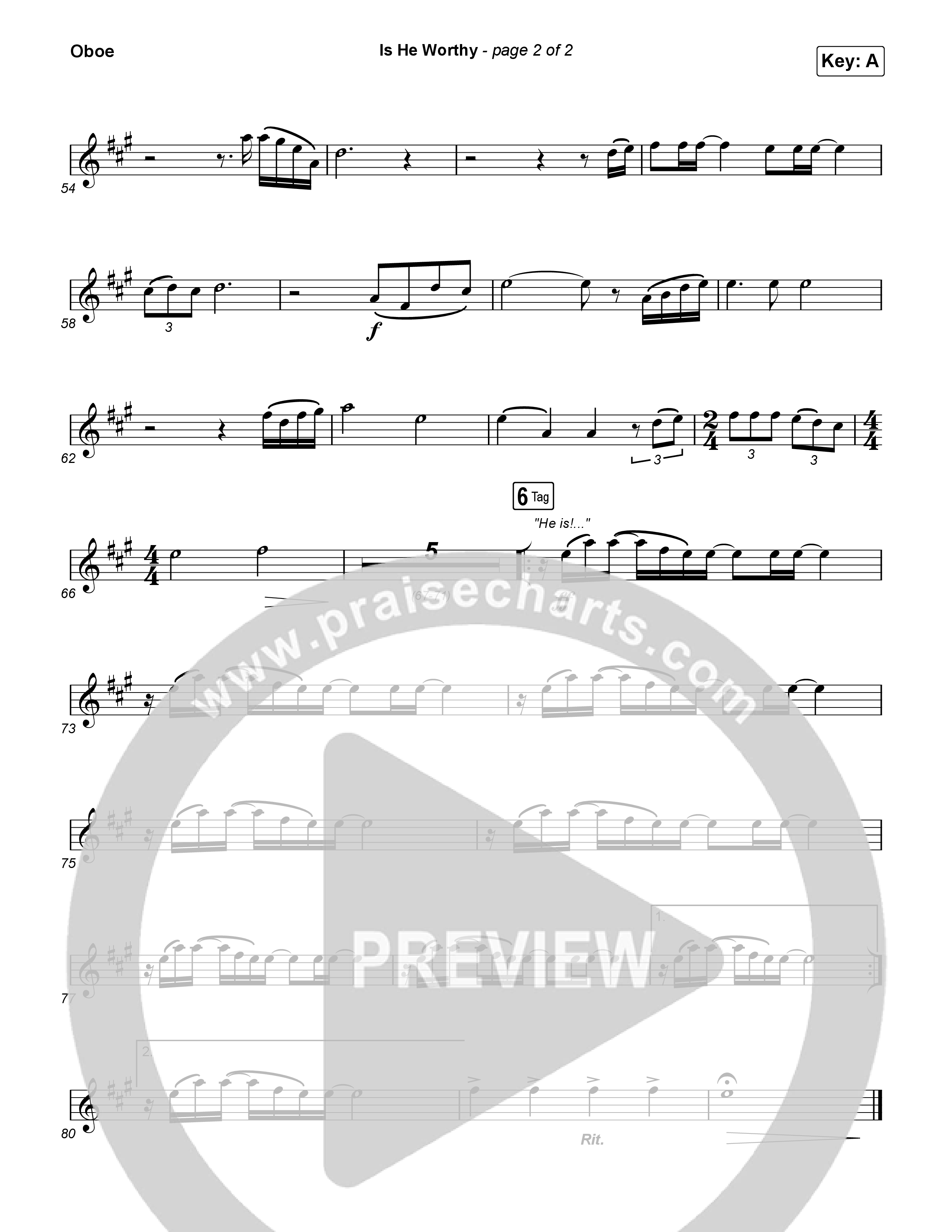 Is He Worthy Oboe (CeCe Winans)