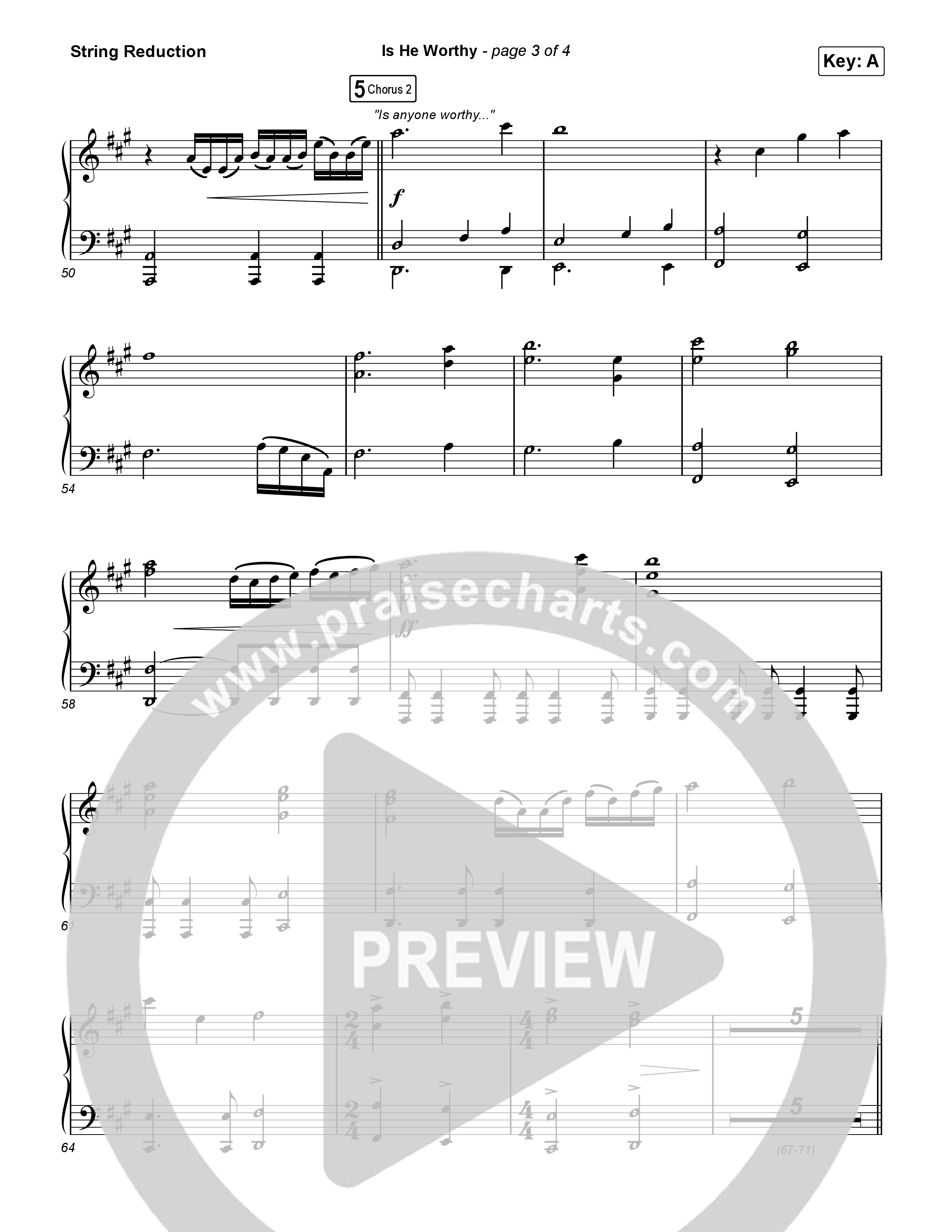 Is He Worthy String Reduction (CeCe Winans)
