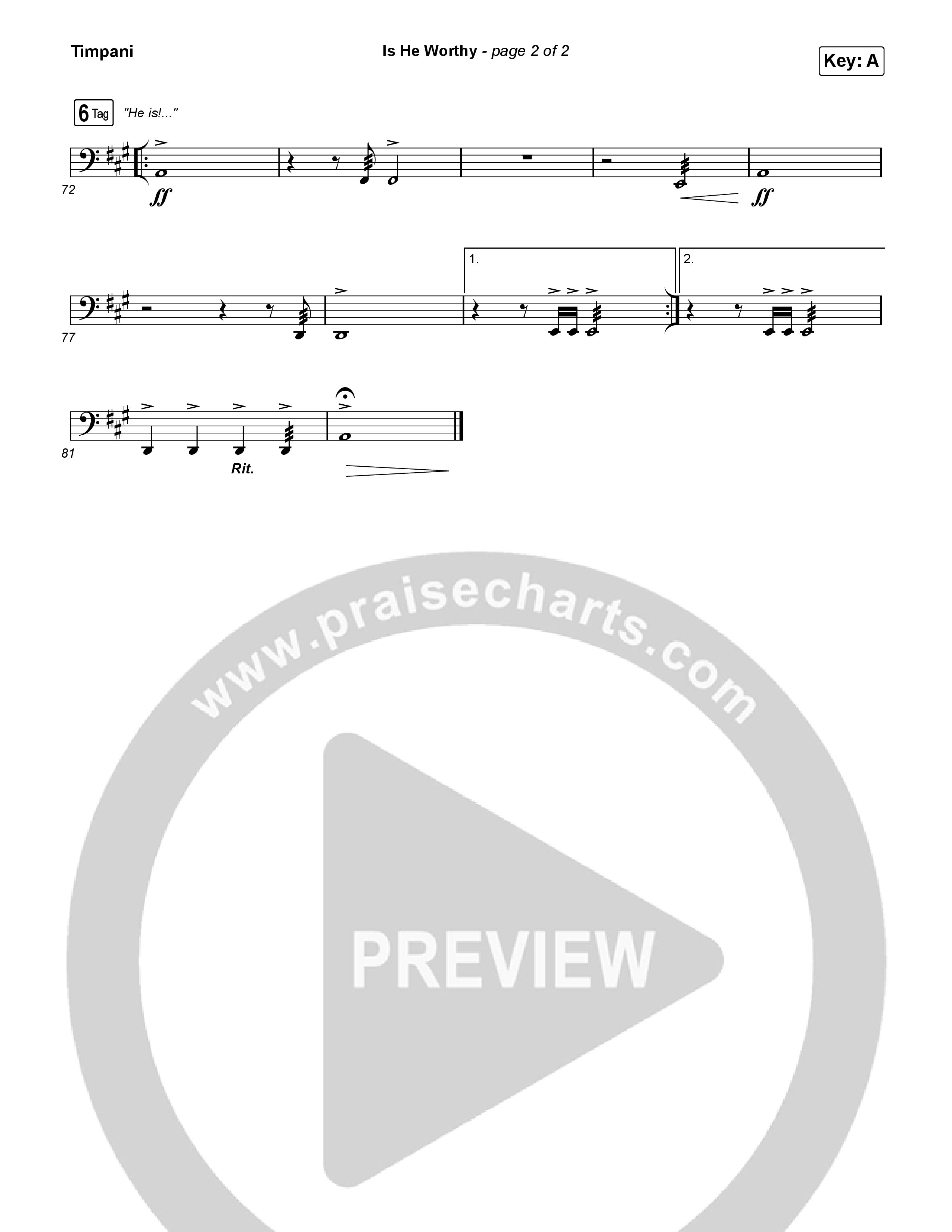 Is He Worthy Timpani (CeCe Winans)