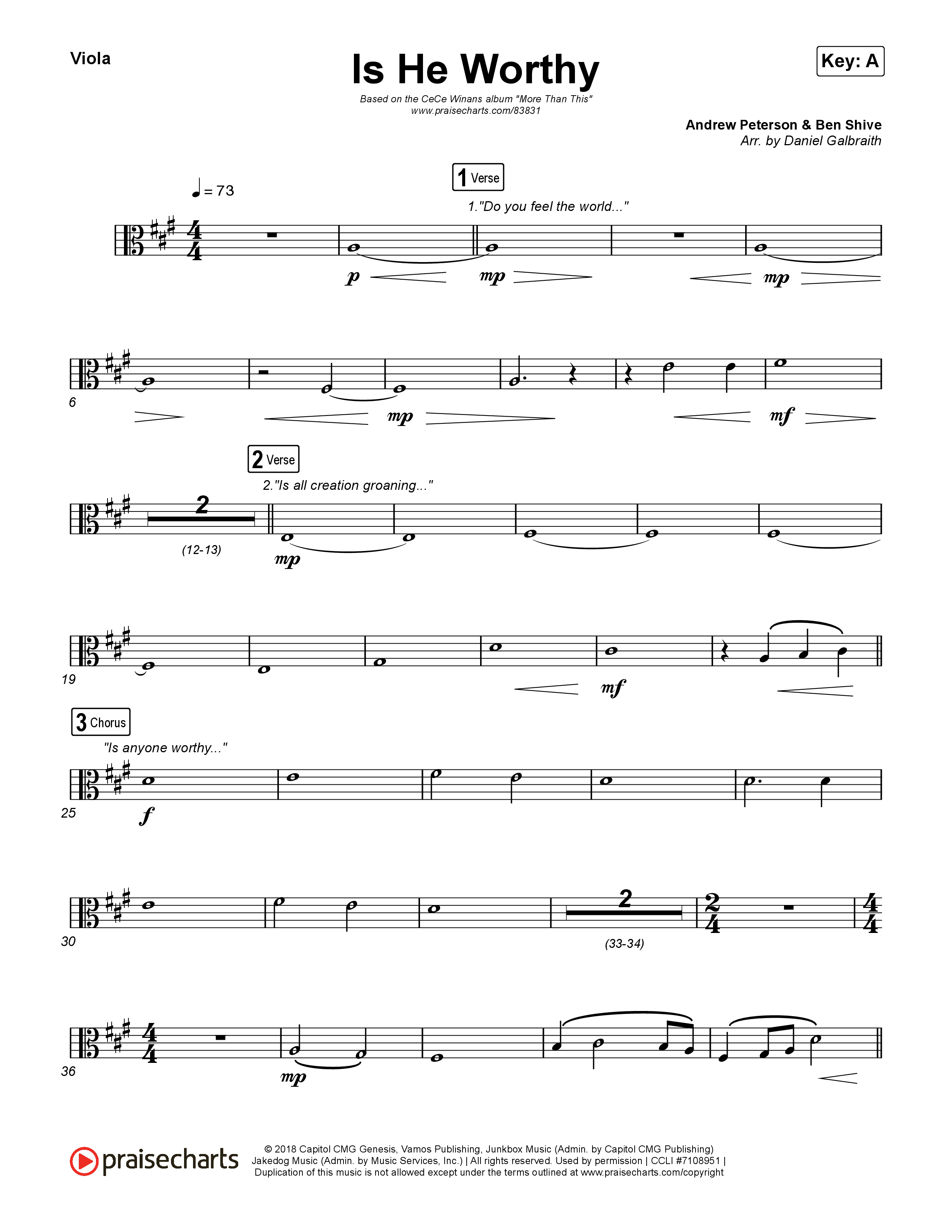 Is He Worthy Viola (CeCe Winans)