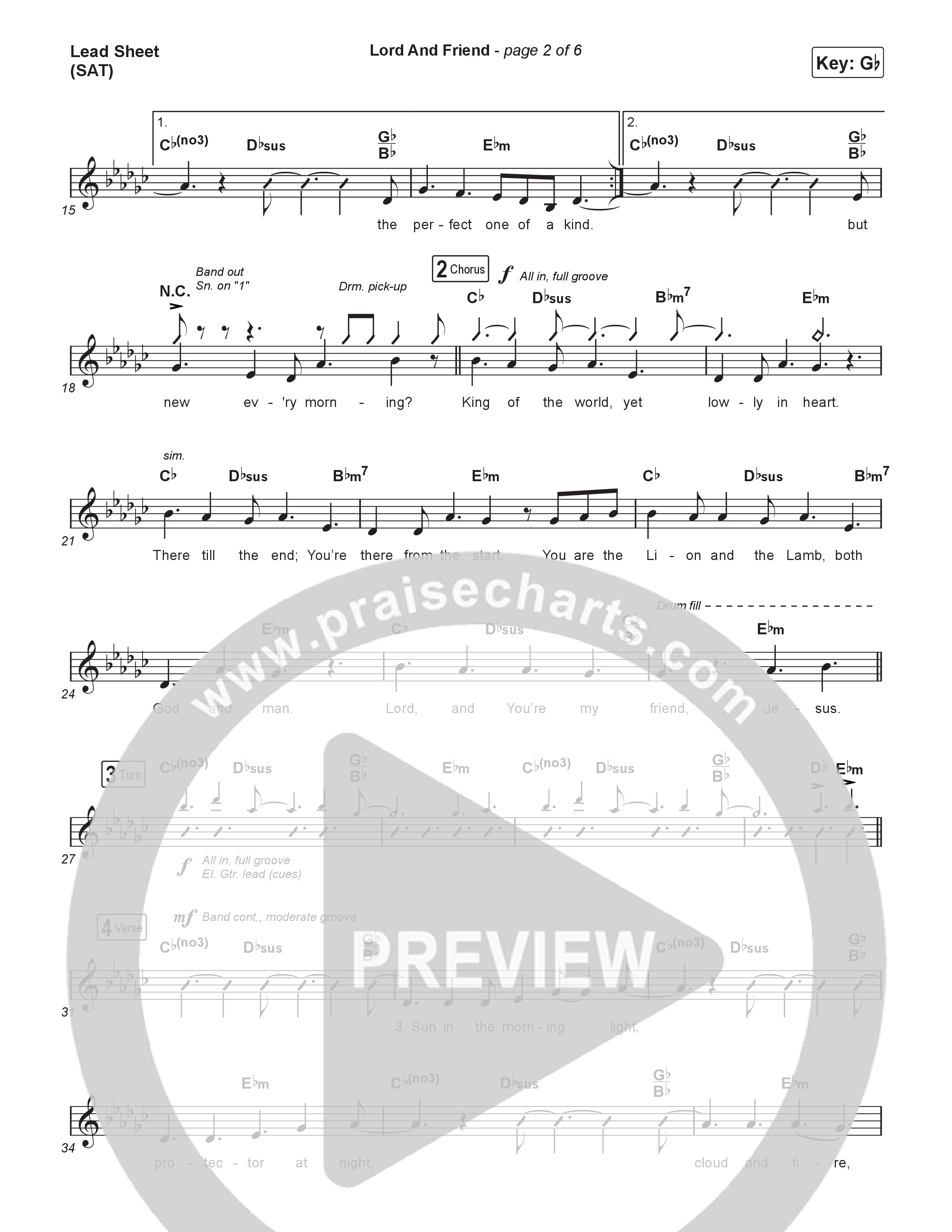 Lord And Friend Lead Sheet (SAT) (CeCe Winans)