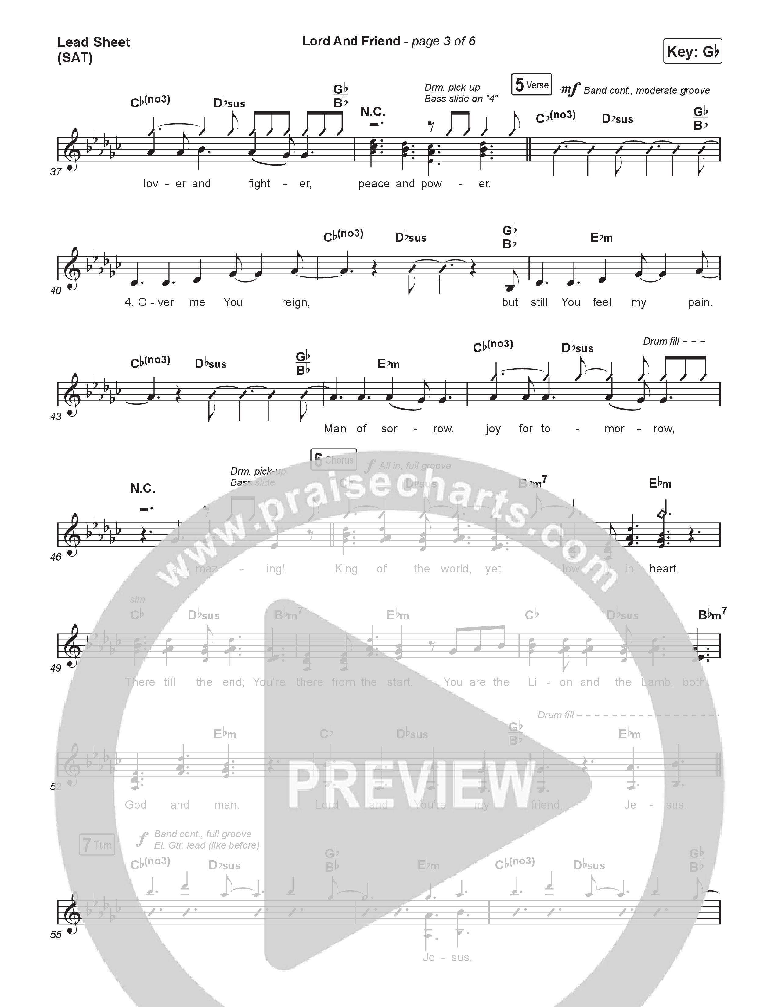 Lord And Friend Lead Sheet (SAT) (CeCe Winans)