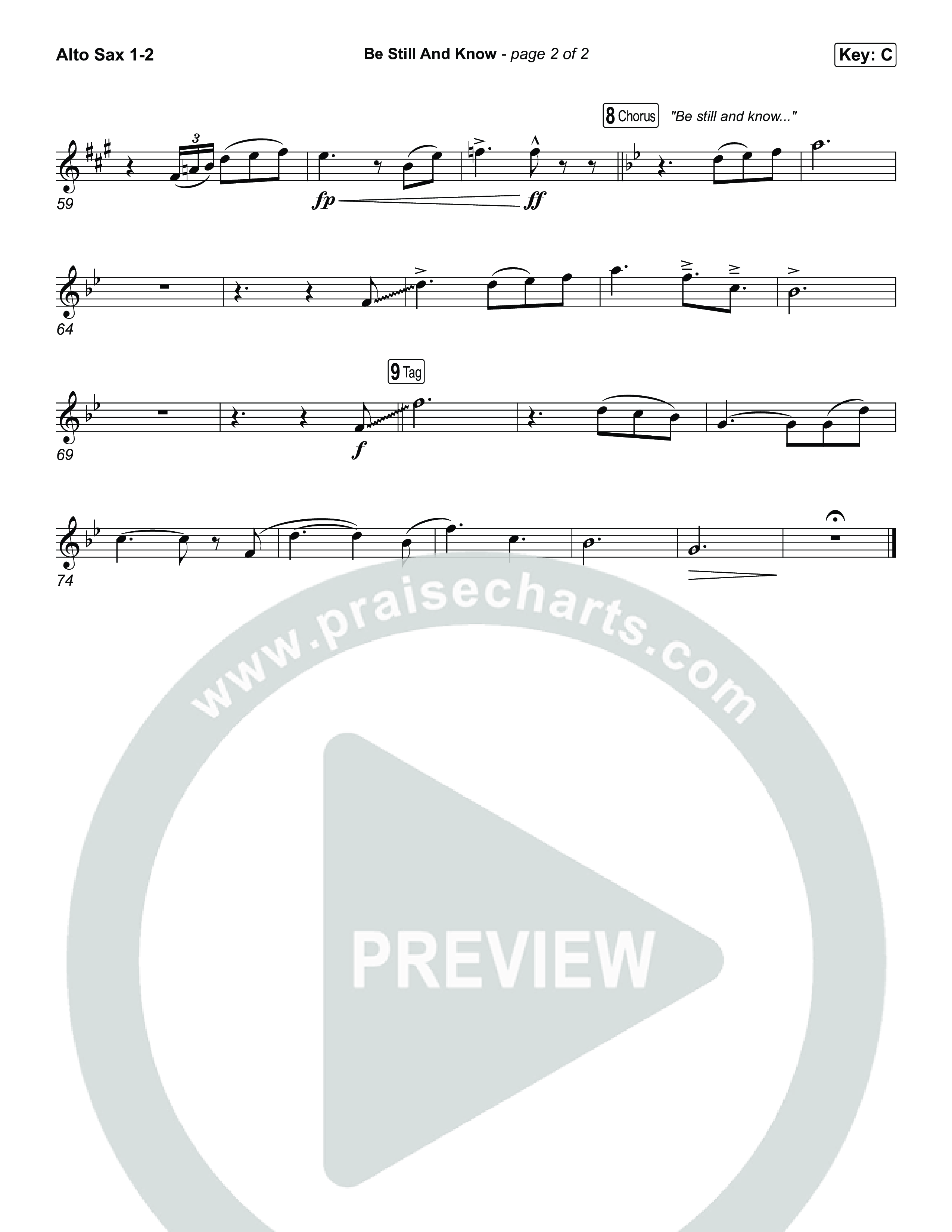 Be Still And Know Alto Sax 1,2 (CeCe Winans)