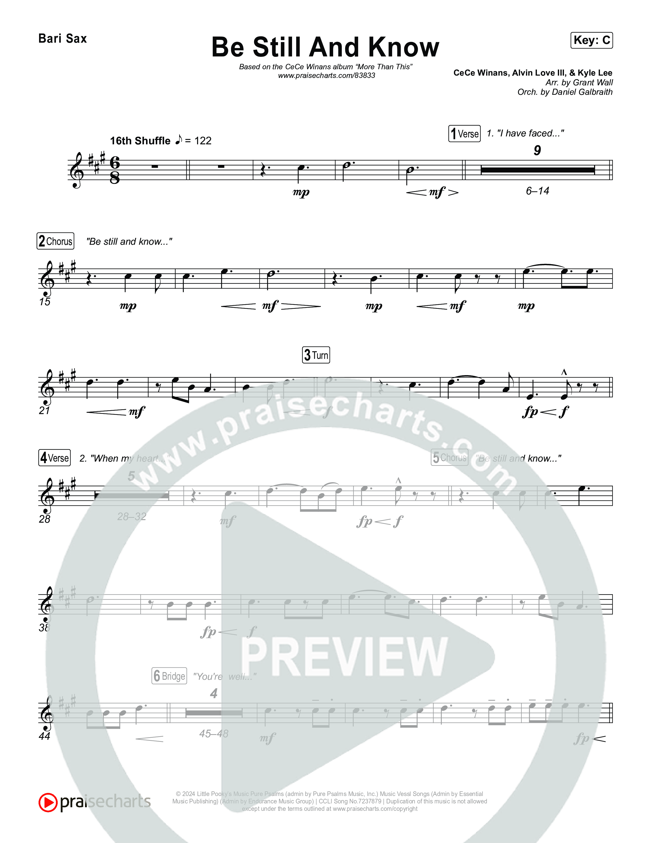 Be Still And Know Bari Sax (CeCe Winans)