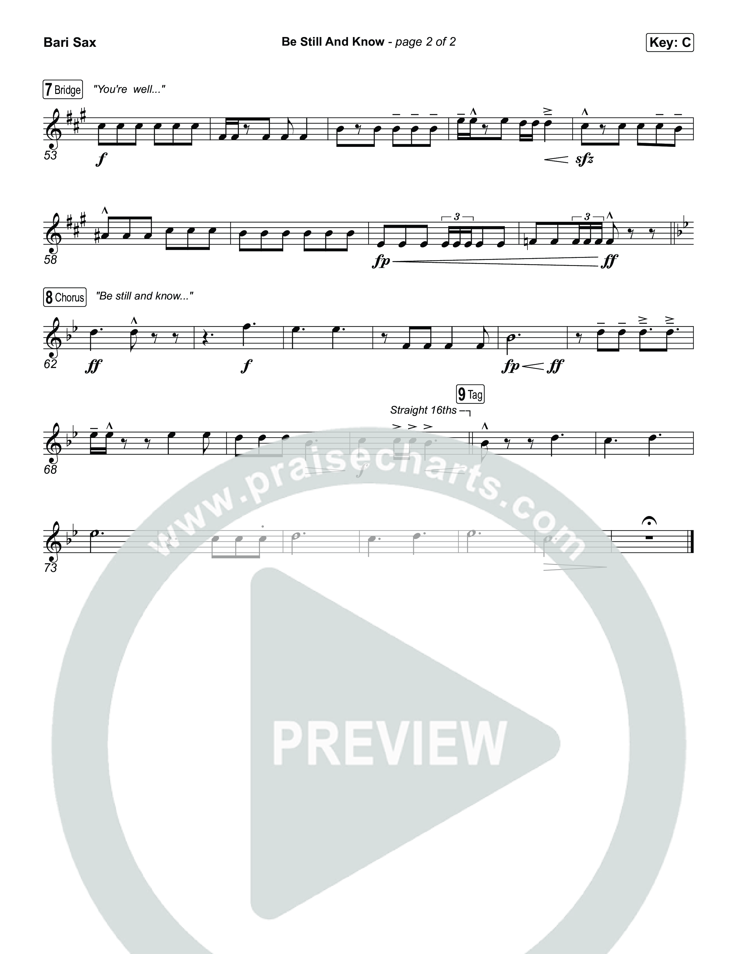 Be Still And Know Bari Sax (CeCe Winans)